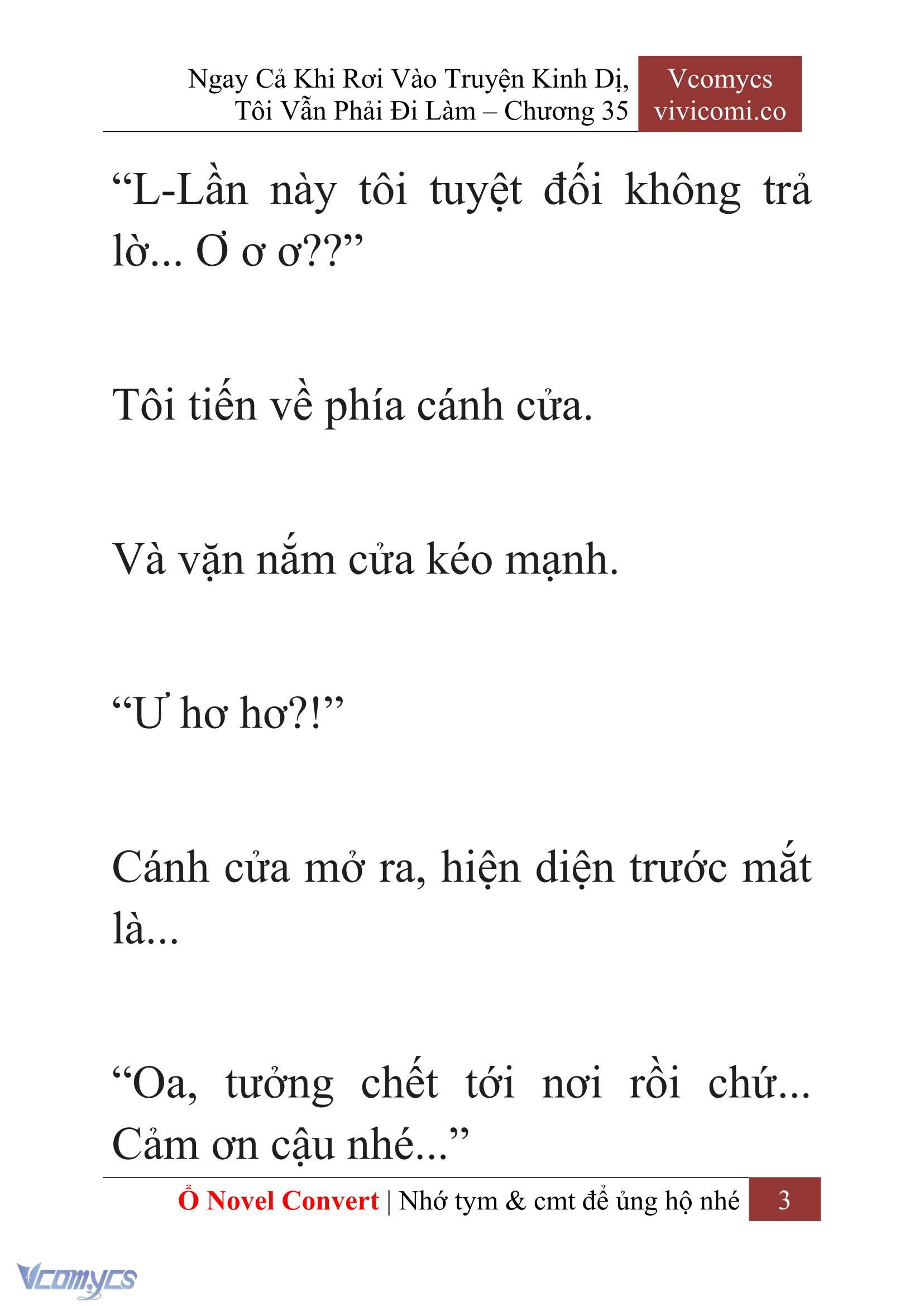 [Novel] Ngay Cả Khi Rơi Vào Truyện Kinh Dị, Tôi Vẫn Phải Đi Làm Chapter 35 - Trang 6