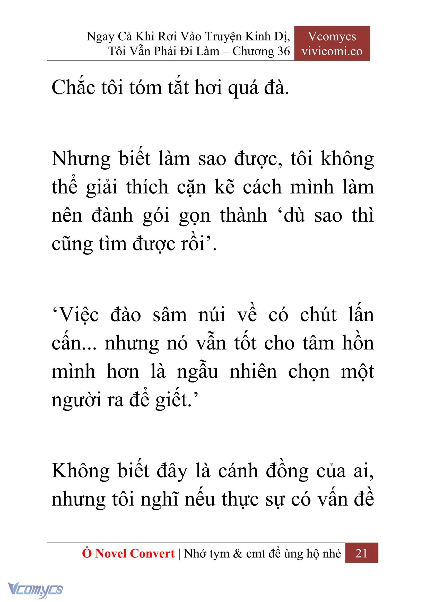[Novel] Ngay Cả Khi Rơi Vào Truyện Kinh Dị, Tôi Vẫn Phải Đi Làm Chapter 36 - Trang 24