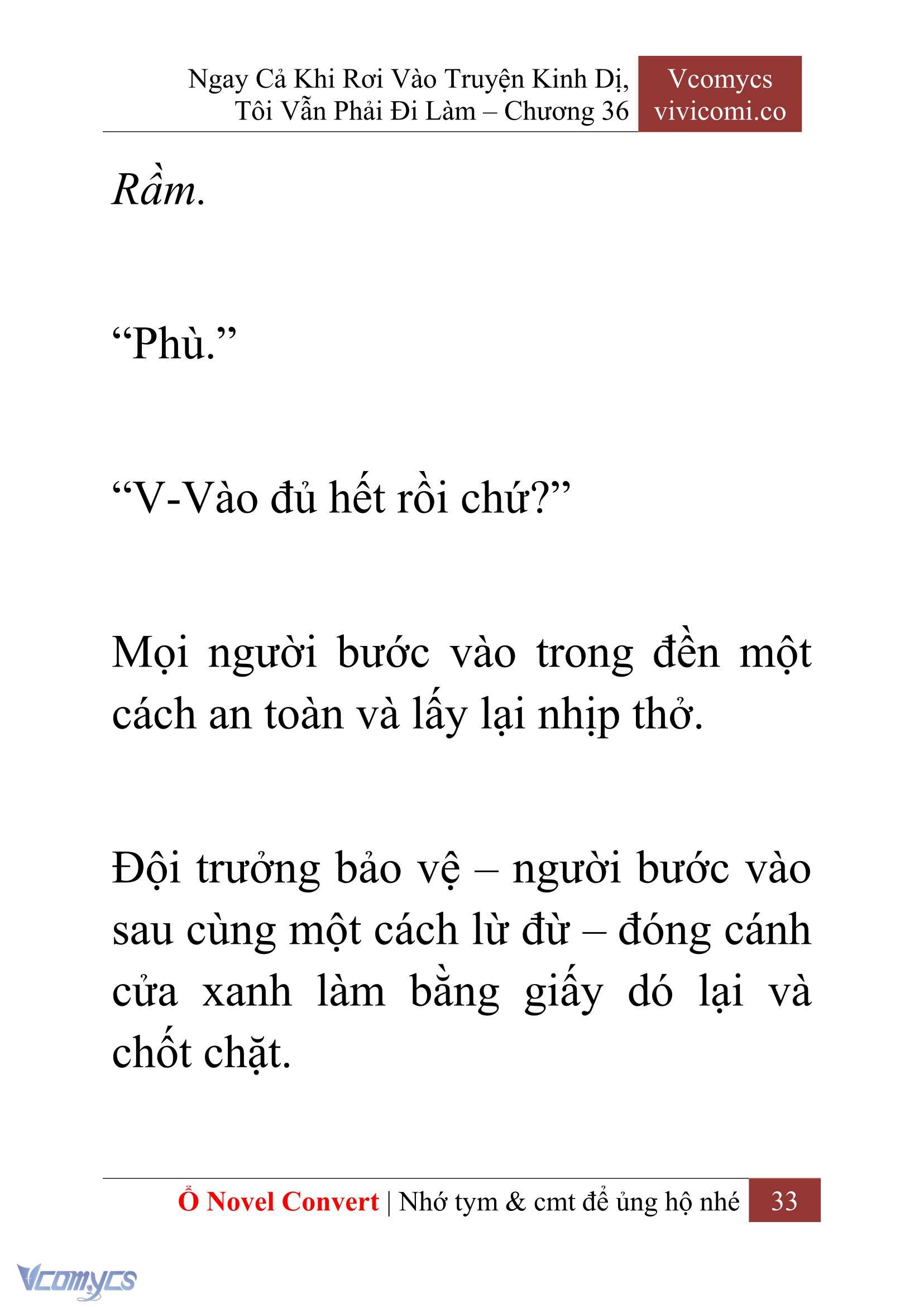 [Novel] Ngay Cả Khi Rơi Vào Truyện Kinh Dị, Tôi Vẫn Phải Đi Làm Chapter 36 - Trang 36