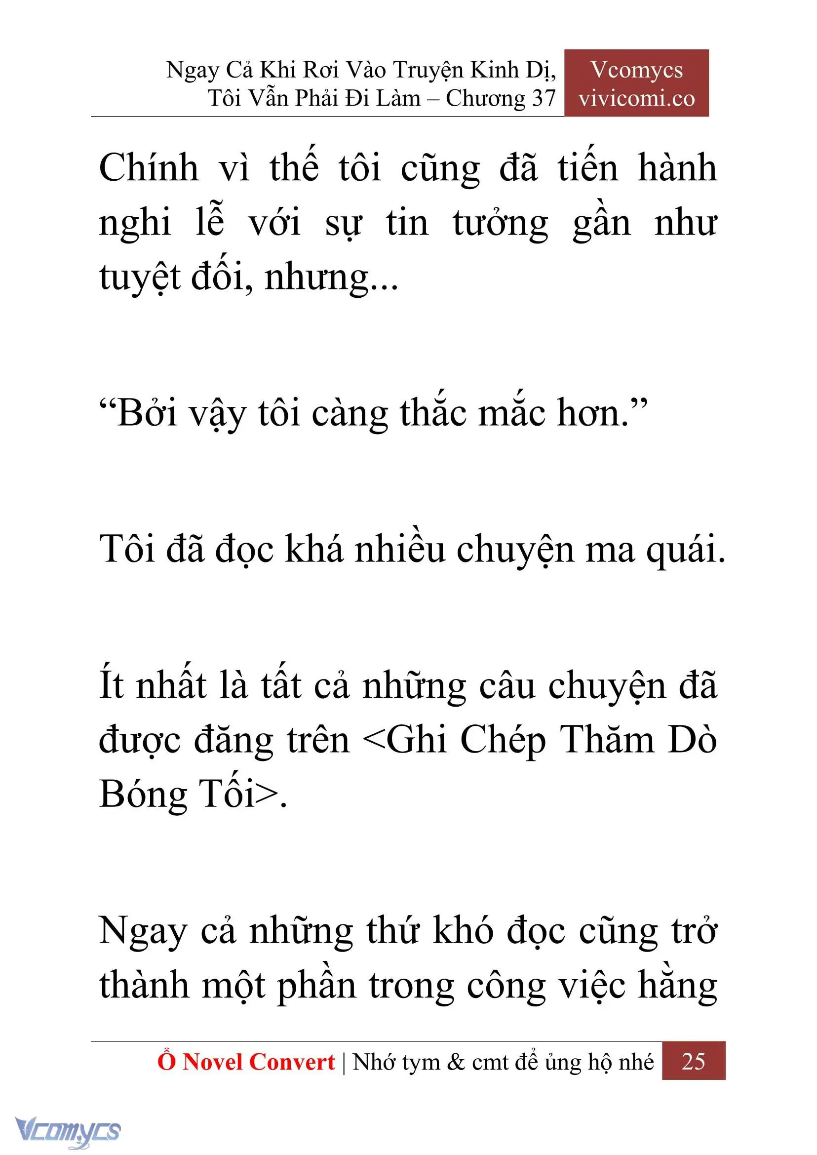 [Novel] Ngay Cả Khi Rơi Vào Truyện Kinh Dị, Tôi Vẫn Phải Đi Làm Chapter 37 - Trang 28