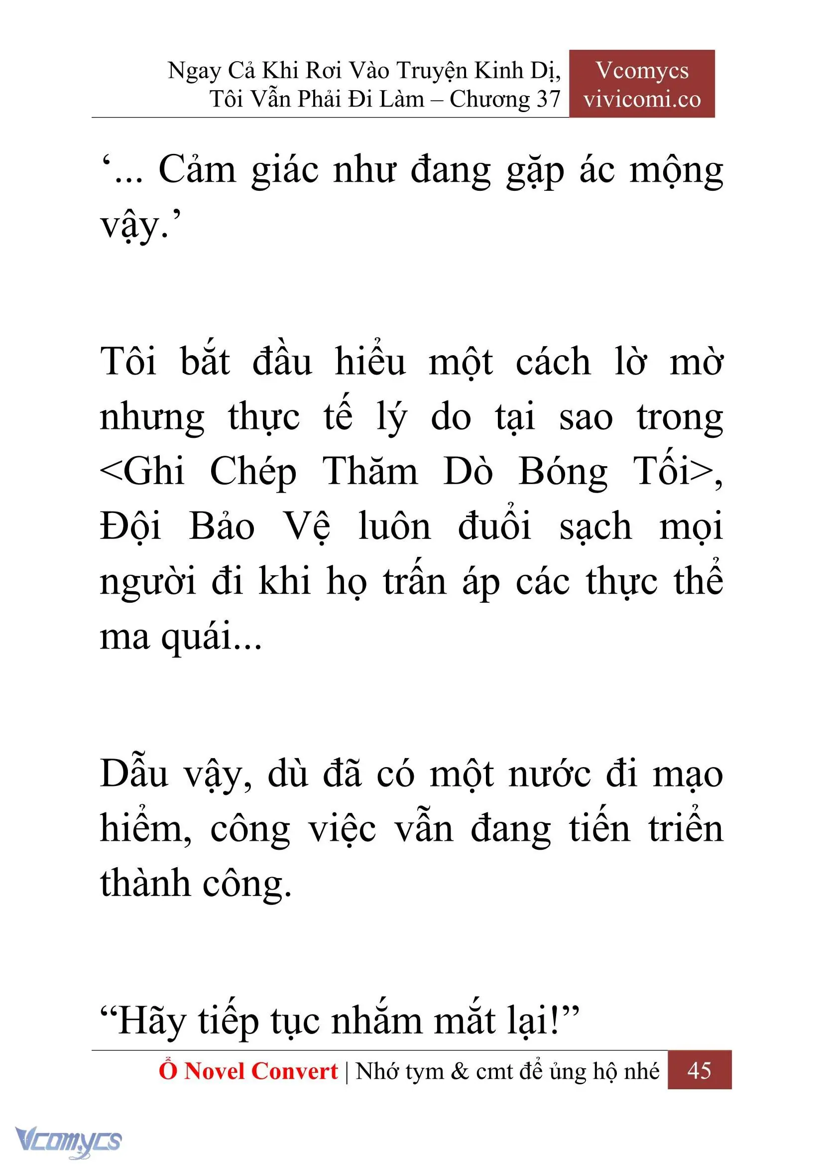[Novel] Ngay Cả Khi Rơi Vào Truyện Kinh Dị, Tôi Vẫn Phải Đi Làm Chapter 37 - Trang 48