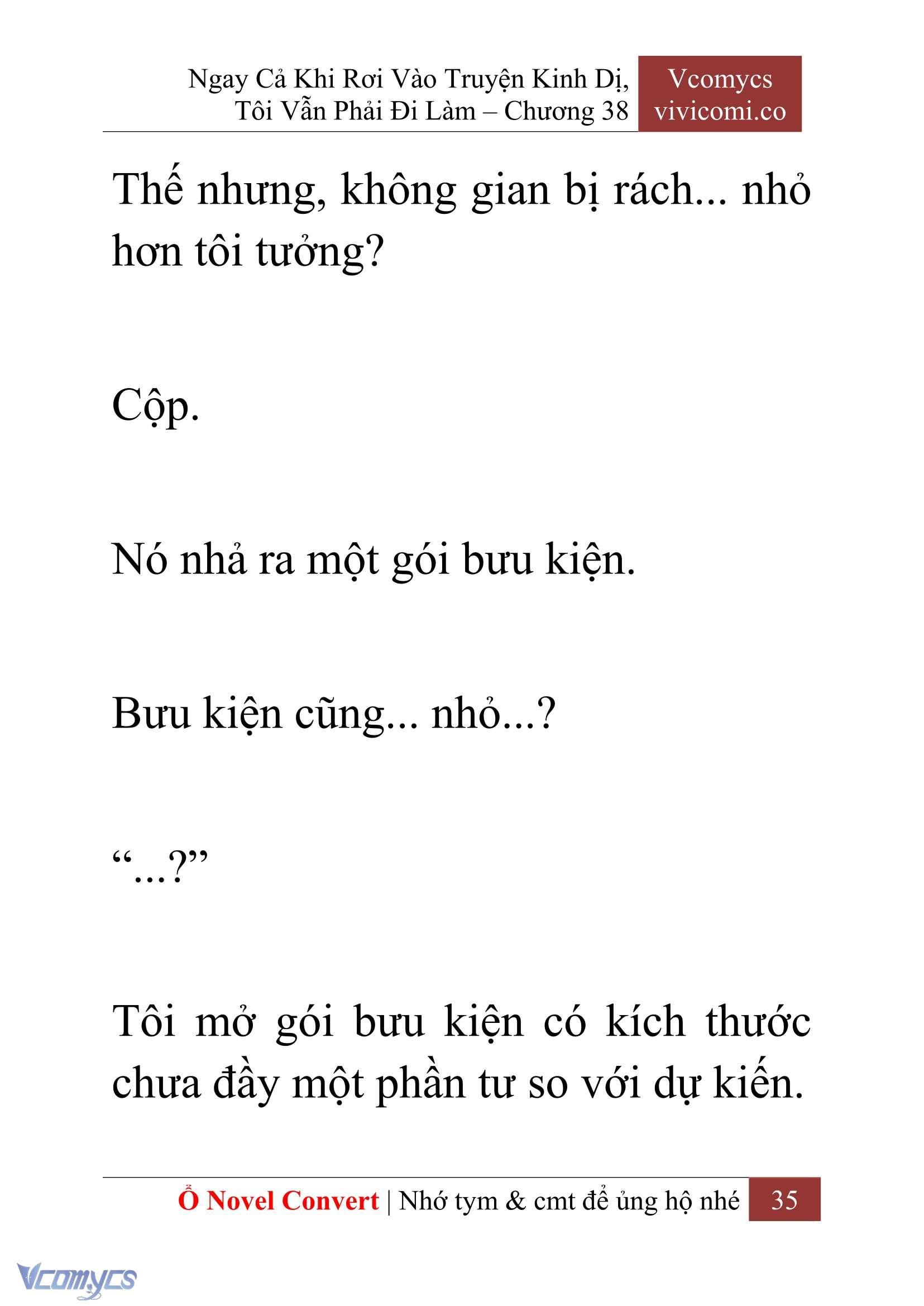[Novel] Ngay Cả Khi Rơi Vào Truyện Kinh Dị, Tôi Vẫn Phải Đi Làm Chapter 38 - Trang 38