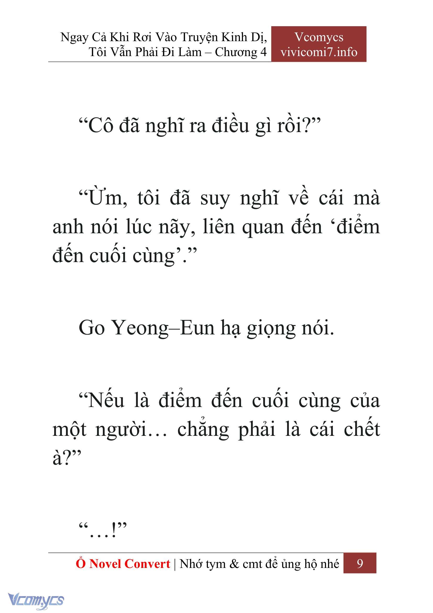 [Novel] Ngay Cả Khi Rơi Vào Truyện Kinh Dị, Tôi Vẫn Phải Đi Làm Chapter 4 - Trang 12