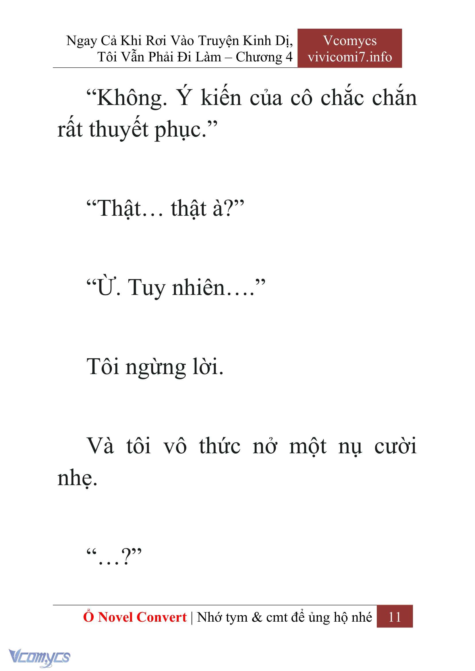 [Novel] Ngay Cả Khi Rơi Vào Truyện Kinh Dị, Tôi Vẫn Phải Đi Làm Chapter 4 - Trang 14