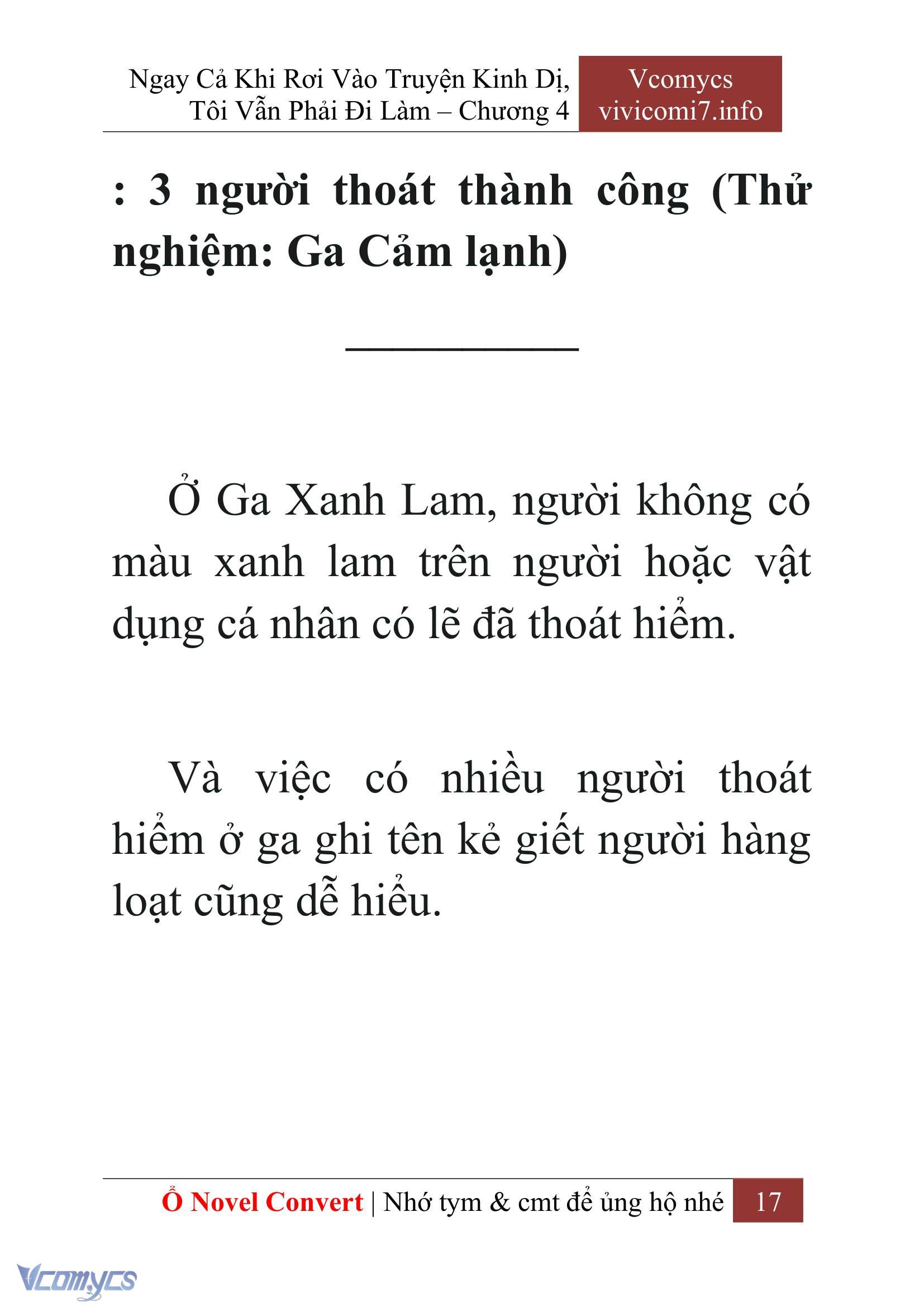 [Novel] Ngay Cả Khi Rơi Vào Truyện Kinh Dị, Tôi Vẫn Phải Đi Làm Chapter 4 - Trang 20