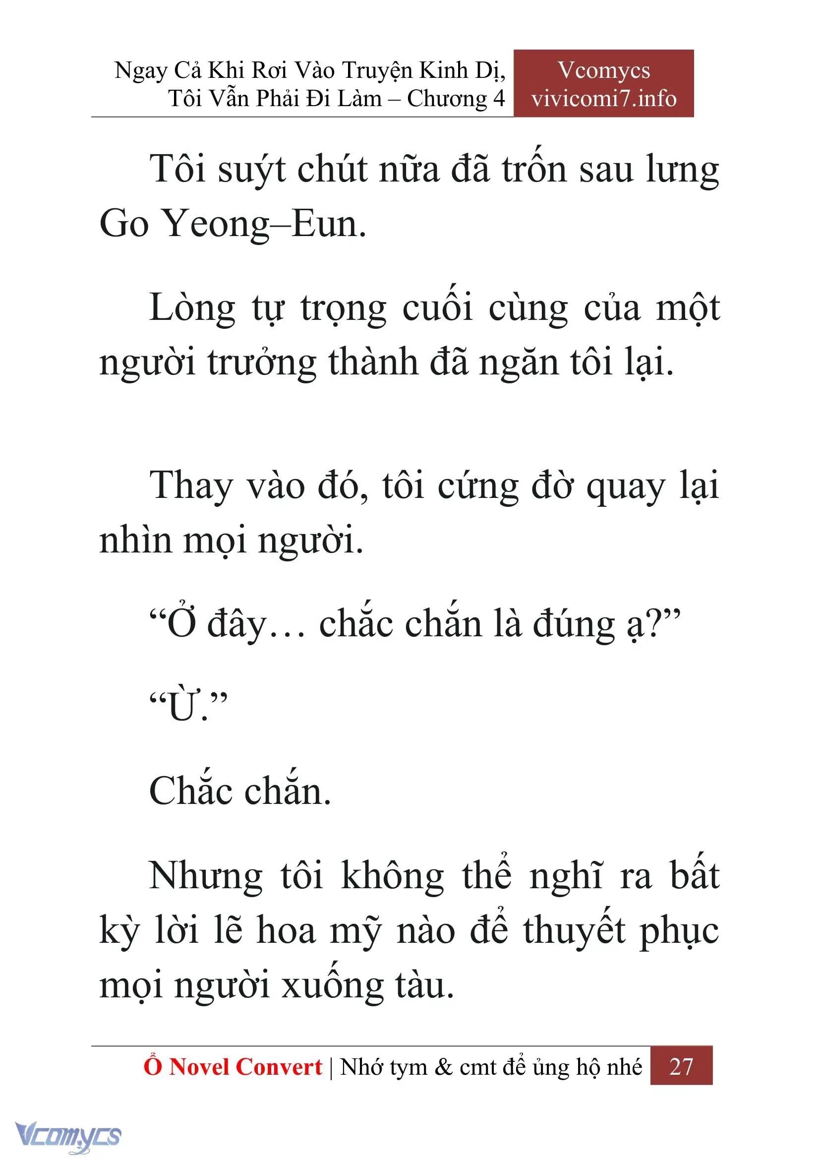 [Novel] Ngay Cả Khi Rơi Vào Truyện Kinh Dị, Tôi Vẫn Phải Đi Làm Chapter 4 - Trang 30