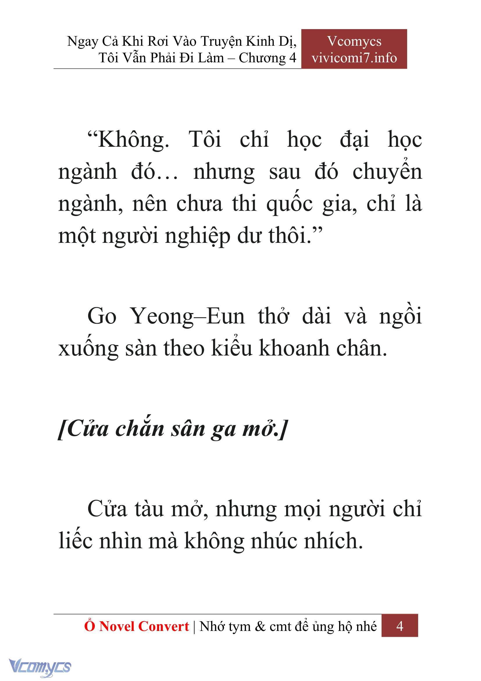 [Novel] Ngay Cả Khi Rơi Vào Truyện Kinh Dị, Tôi Vẫn Phải Đi Làm Chapter 4 - Trang 7
