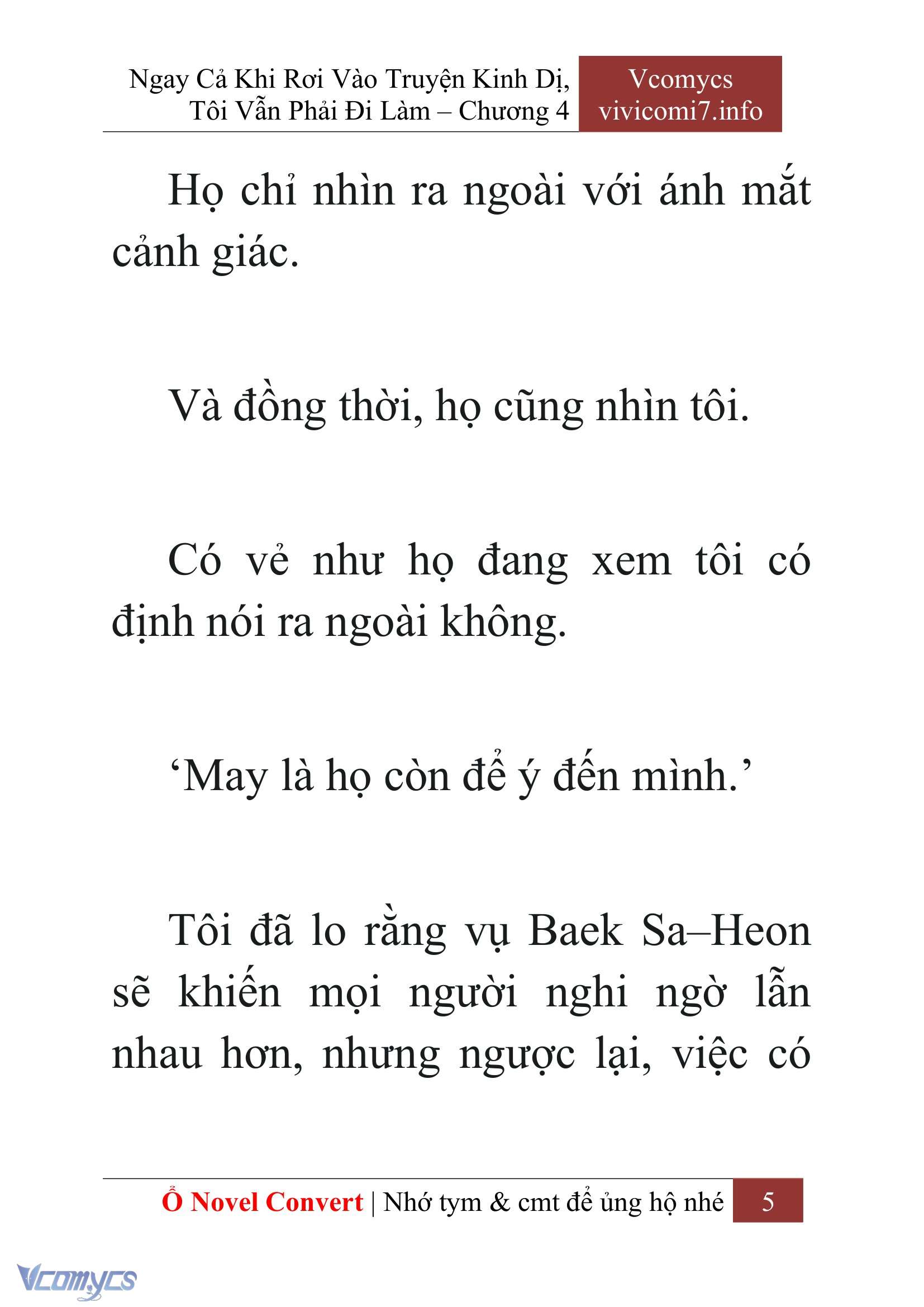[Novel] Ngay Cả Khi Rơi Vào Truyện Kinh Dị, Tôi Vẫn Phải Đi Làm Chapter 4 - Trang 8