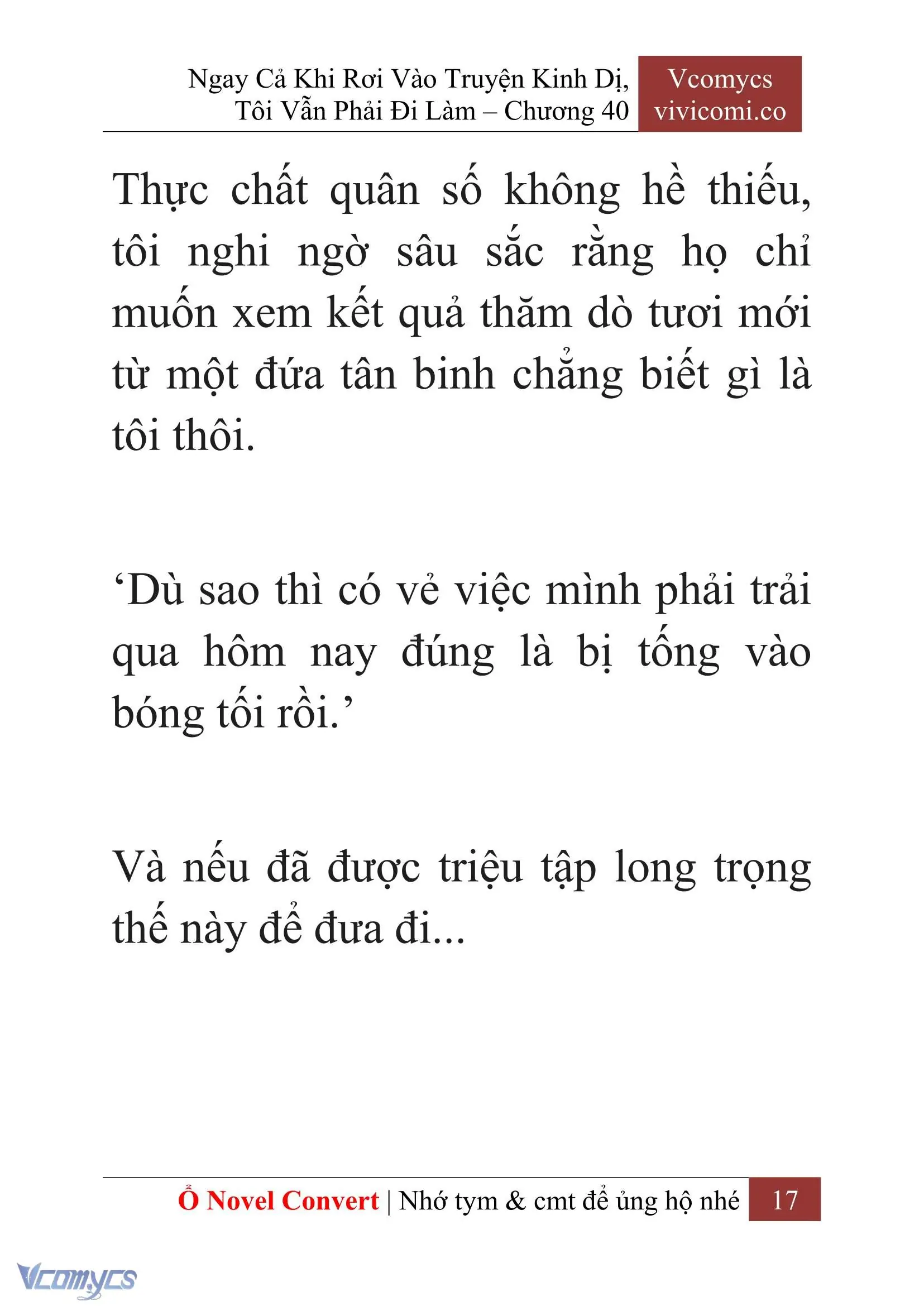 [Novel] Ngay Cả Khi Rơi Vào Truyện Kinh Dị, Tôi Vẫn Phải Đi Làm Chapter 40 - Trang 20