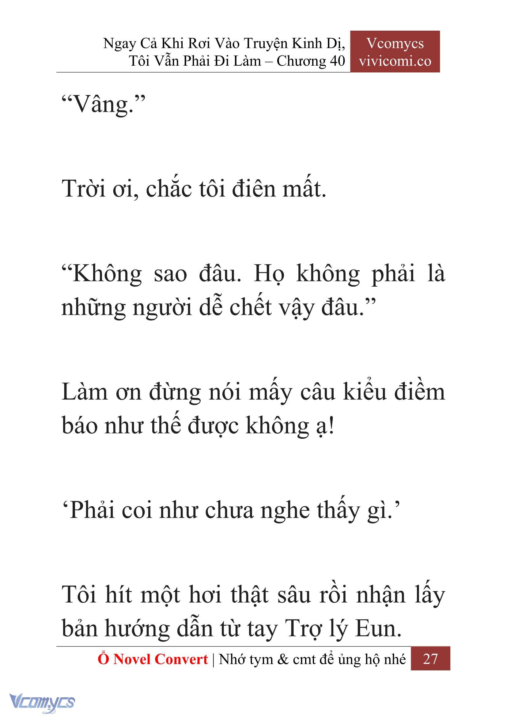 [Novel] Ngay Cả Khi Rơi Vào Truyện Kinh Dị, Tôi Vẫn Phải Đi Làm Chapter 40 - Trang 30