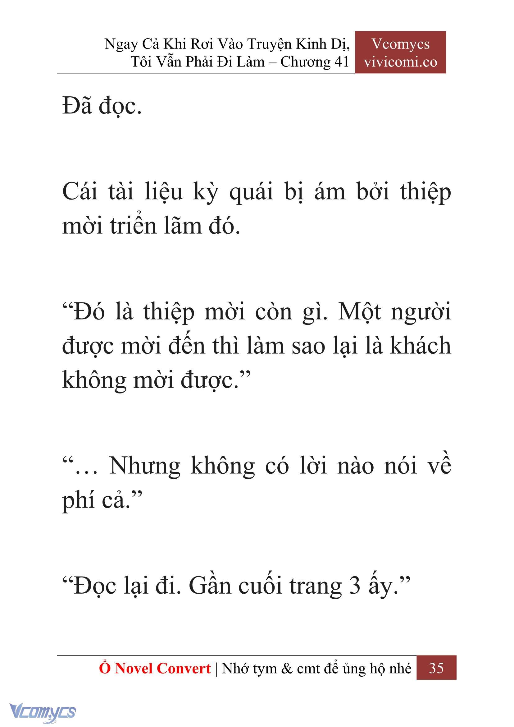 [Novel] Ngay Cả Khi Rơi Vào Truyện Kinh Dị, Tôi Vẫn Phải Đi Làm Chapter 41 - Trang 38