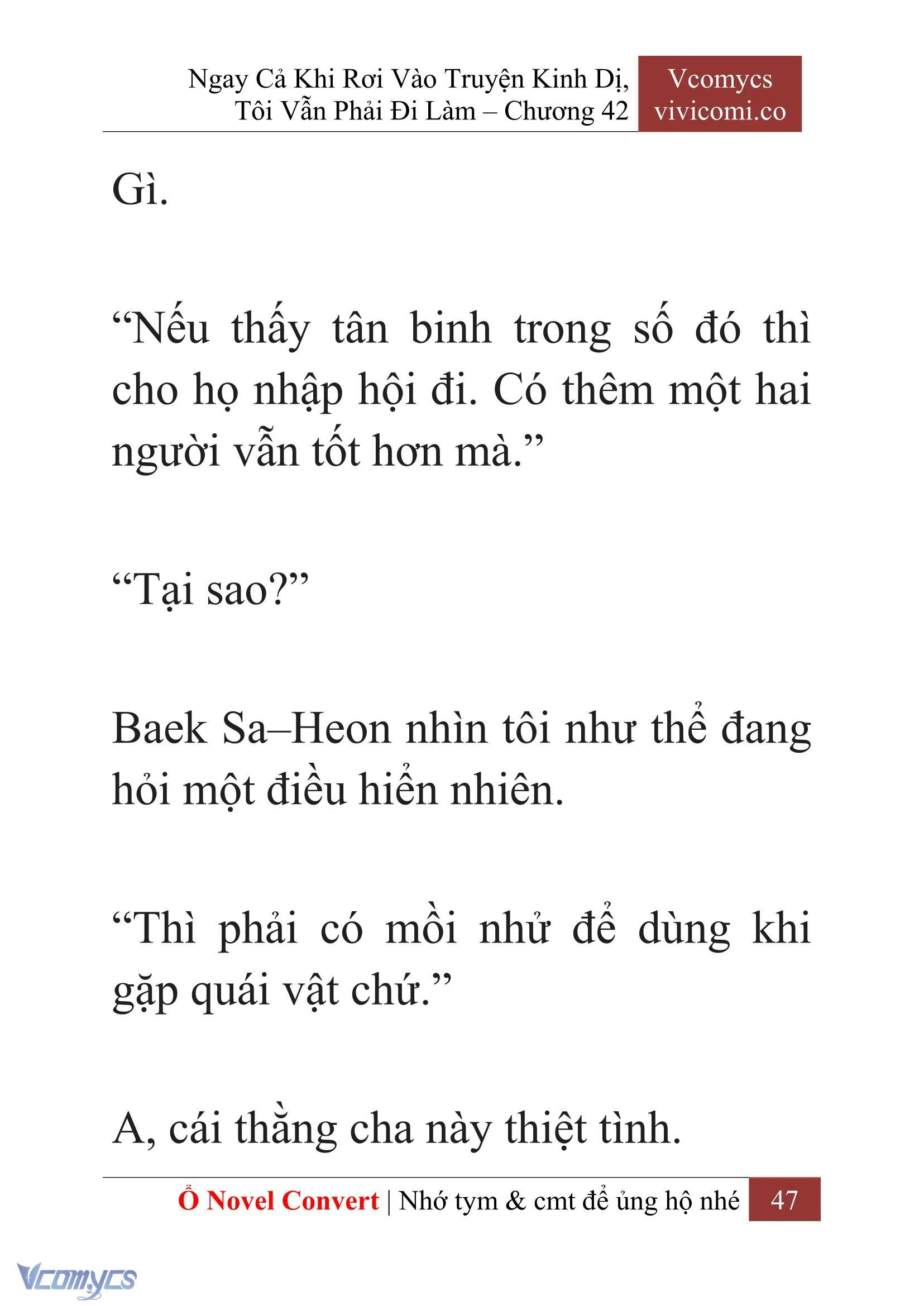 [Novel] Ngay Cả Khi Rơi Vào Truyện Kinh Dị, Tôi Vẫn Phải Đi Làm Chapter 42 - Trang 50