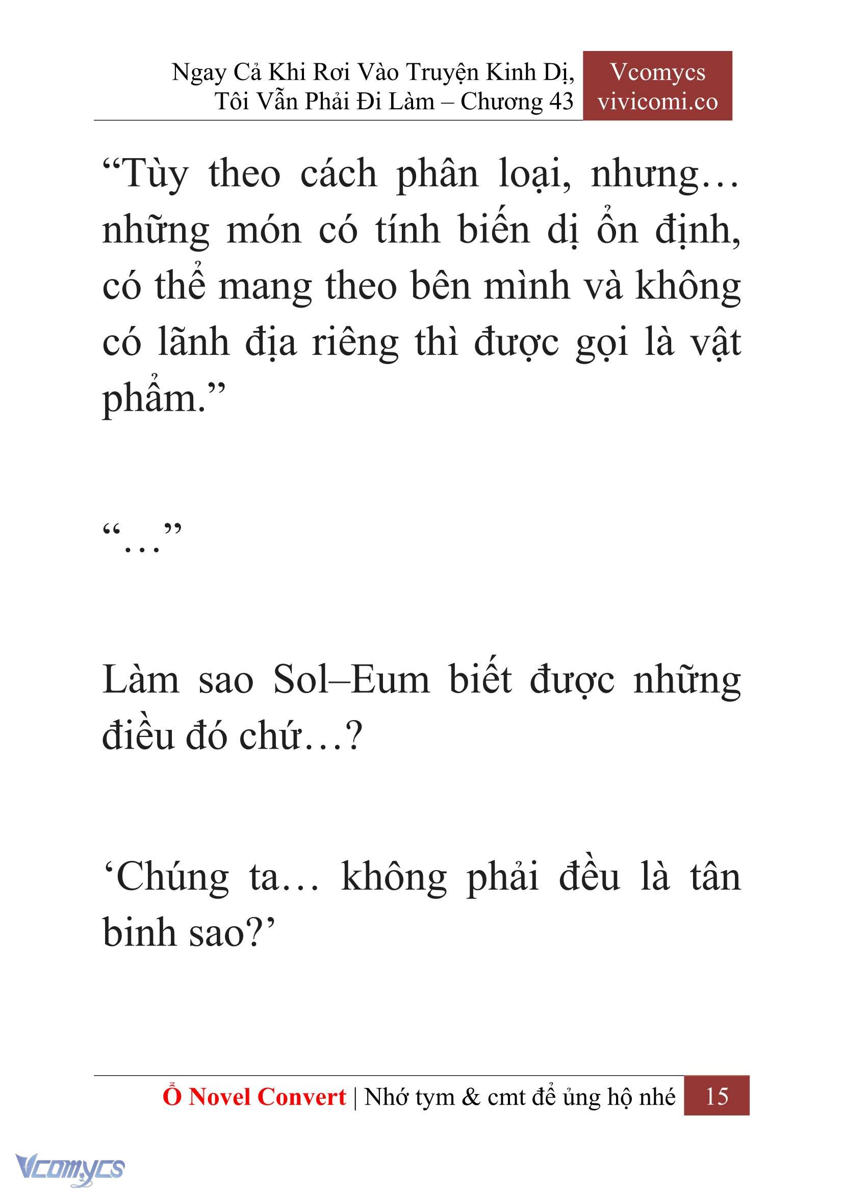[Novel] Ngay Cả Khi Rơi Vào Truyện Kinh Dị, Tôi Vẫn Phải Đi Làm Chapter 43 - Trang 18