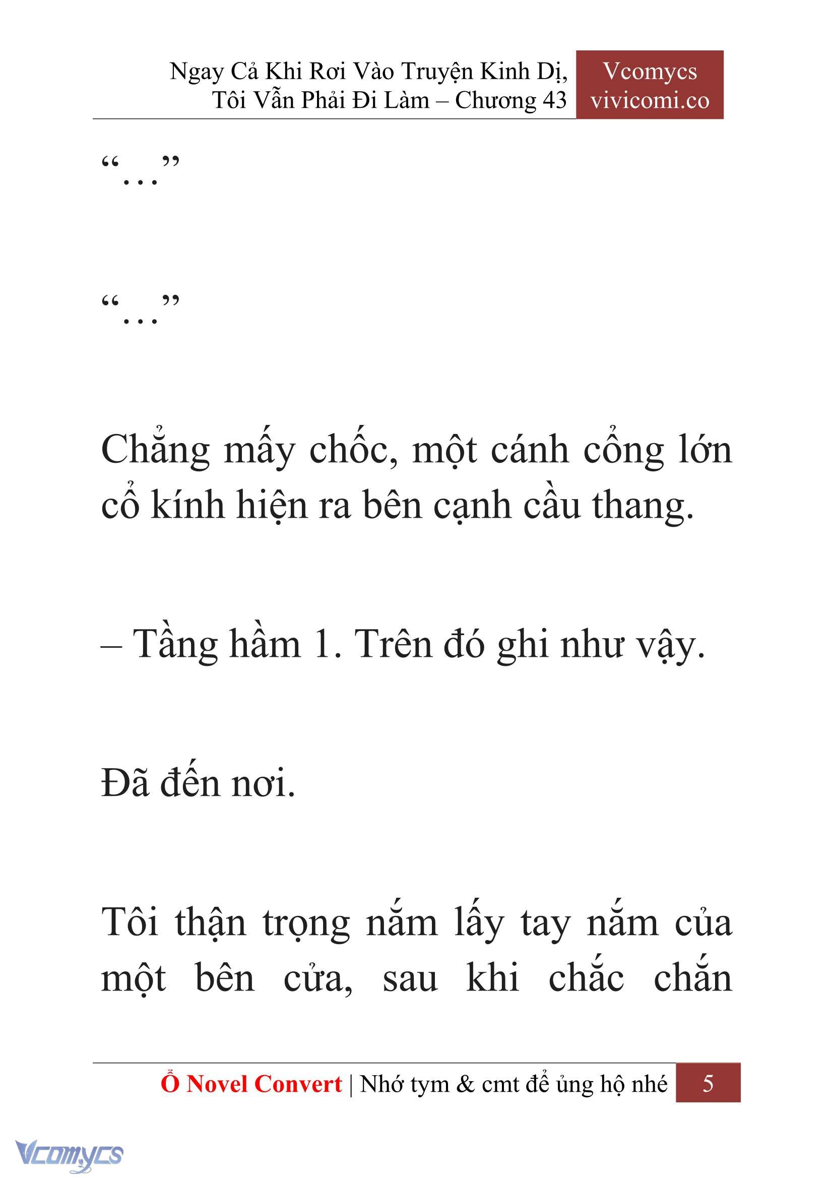 [Novel] Ngay Cả Khi Rơi Vào Truyện Kinh Dị, Tôi Vẫn Phải Đi Làm Chapter 43 - Trang 8