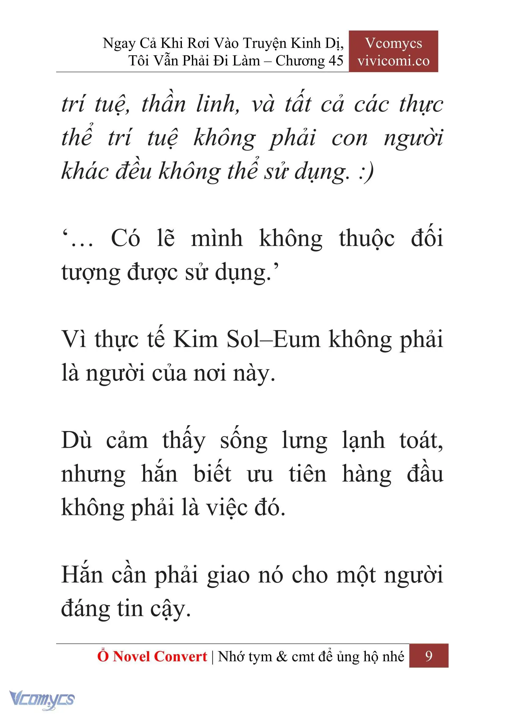 [Novel] Ngay Cả Khi Rơi Vào Truyện Kinh Dị, Tôi Vẫn Phải Đi Làm Chapter 45 - Trang 12