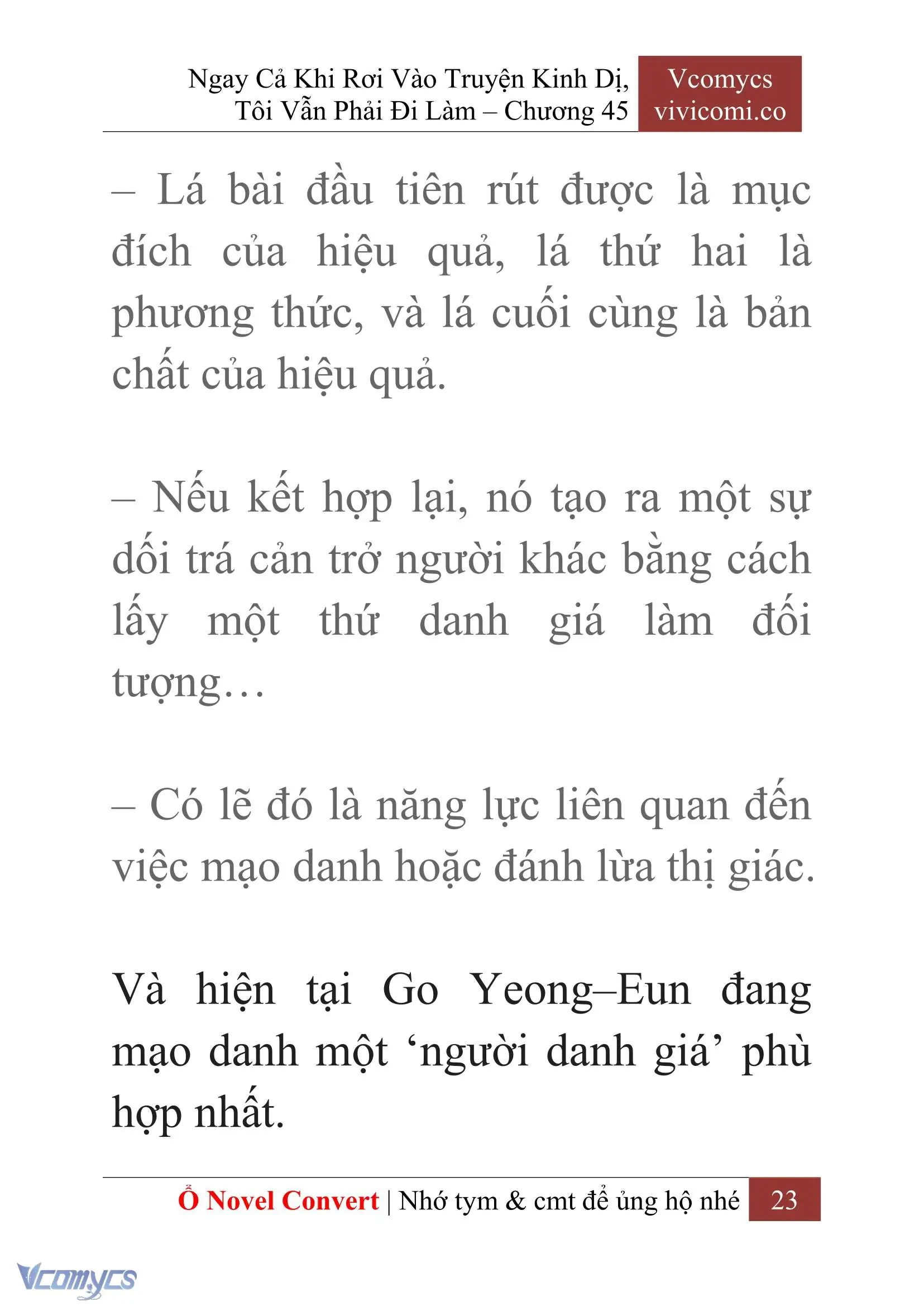[Novel] Ngay Cả Khi Rơi Vào Truyện Kinh Dị, Tôi Vẫn Phải Đi Làm Chapter 45 - Trang 26