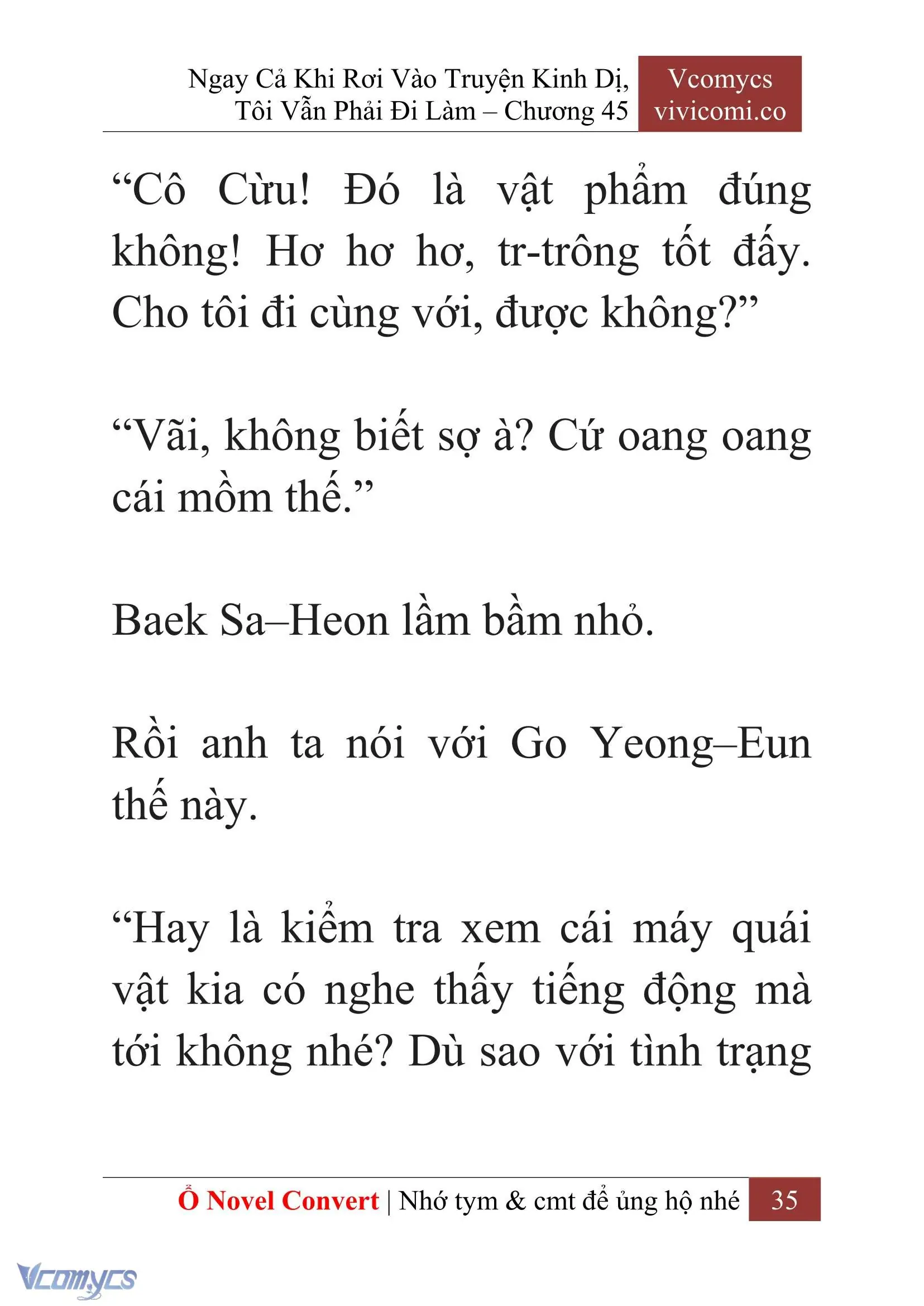 [Novel] Ngay Cả Khi Rơi Vào Truyện Kinh Dị, Tôi Vẫn Phải Đi Làm Chapter 45 - Trang 38