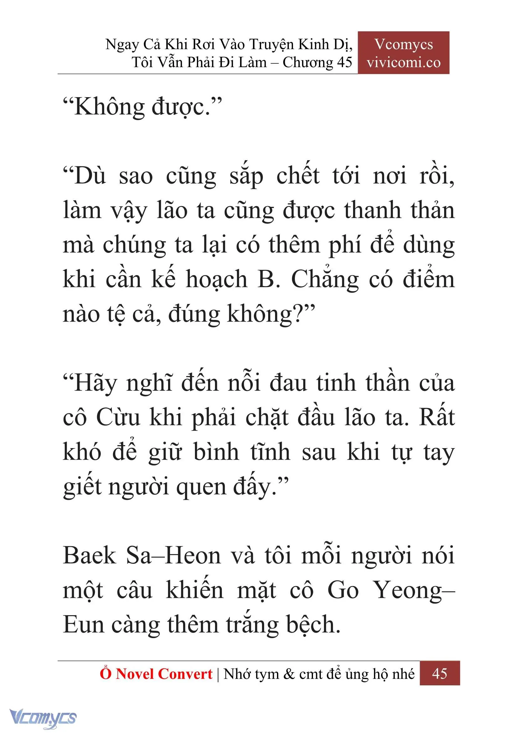 [Novel] Ngay Cả Khi Rơi Vào Truyện Kinh Dị, Tôi Vẫn Phải Đi Làm Chapter 45 - Trang 48