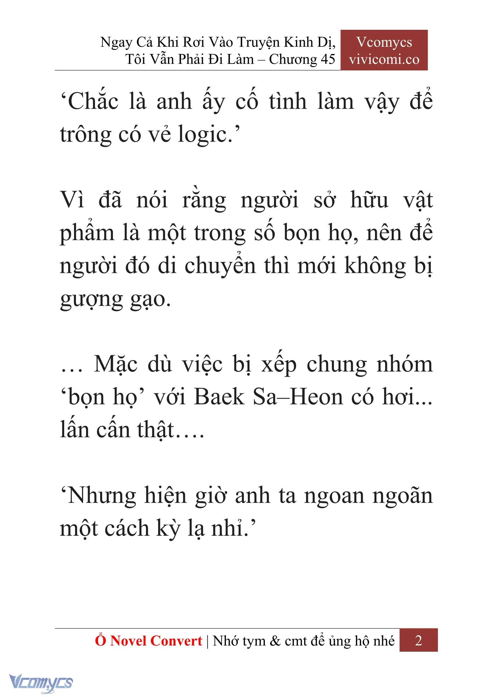 [Novel] Ngay Cả Khi Rơi Vào Truyện Kinh Dị, Tôi Vẫn Phải Đi Làm Chapter 45 - Trang 5