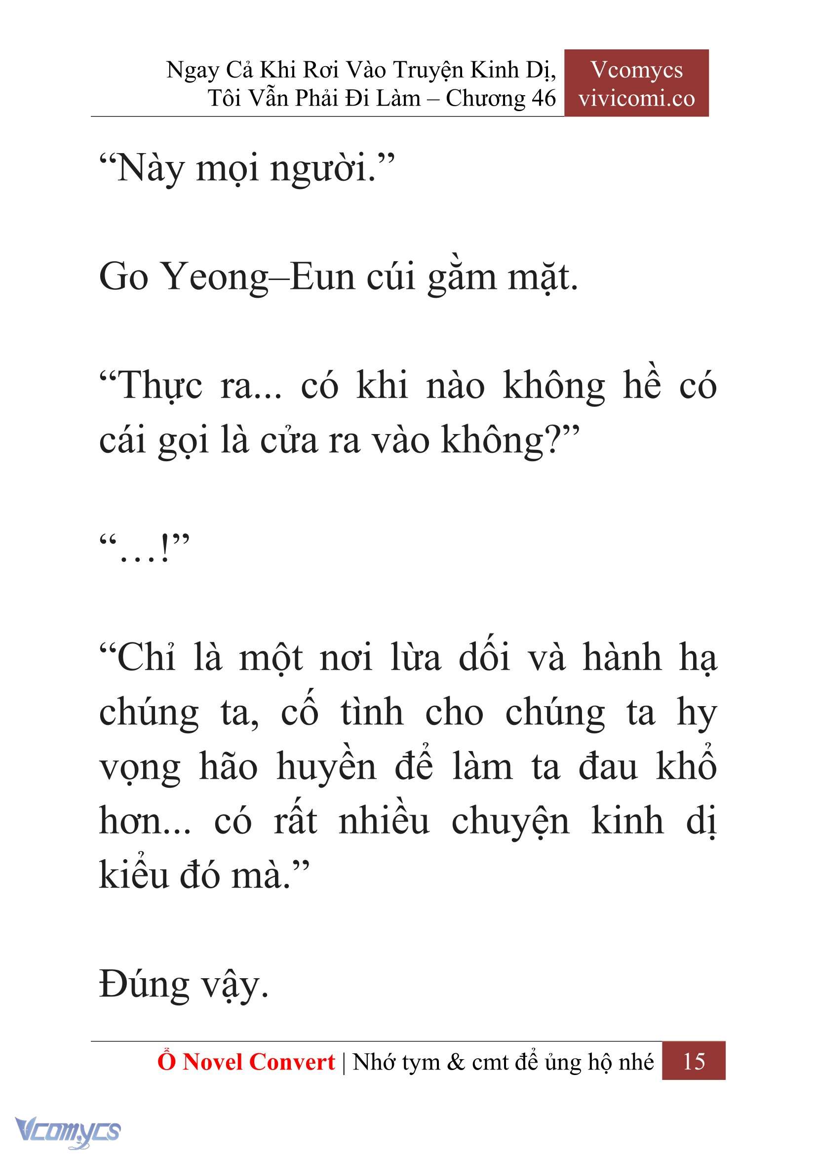 [Novel] Ngay Cả Khi Rơi Vào Truyện Kinh Dị, Tôi Vẫn Phải Đi Làm Chapter 46 - Trang 18