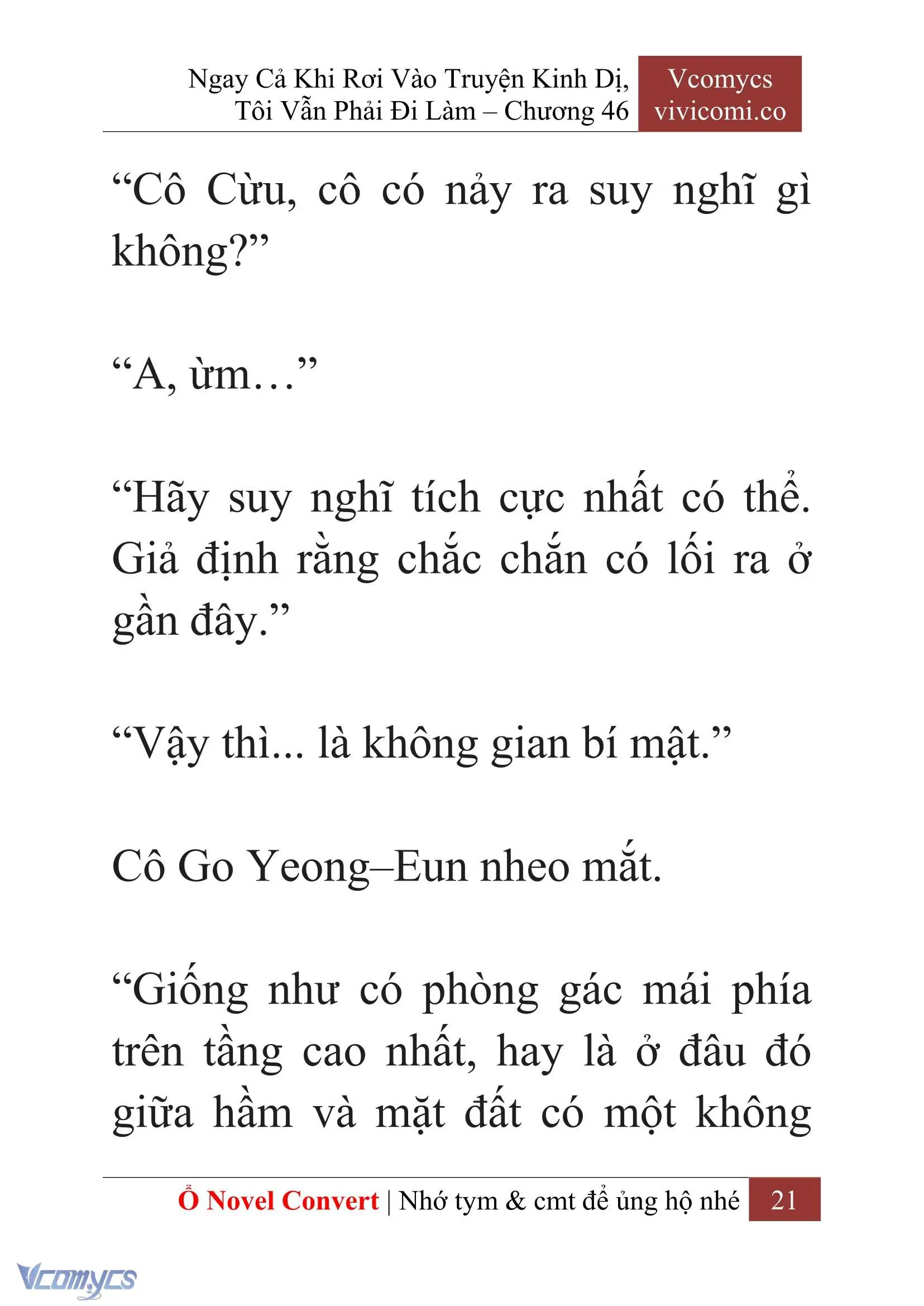 [Novel] Ngay Cả Khi Rơi Vào Truyện Kinh Dị, Tôi Vẫn Phải Đi Làm Chapter 46 - Trang 24