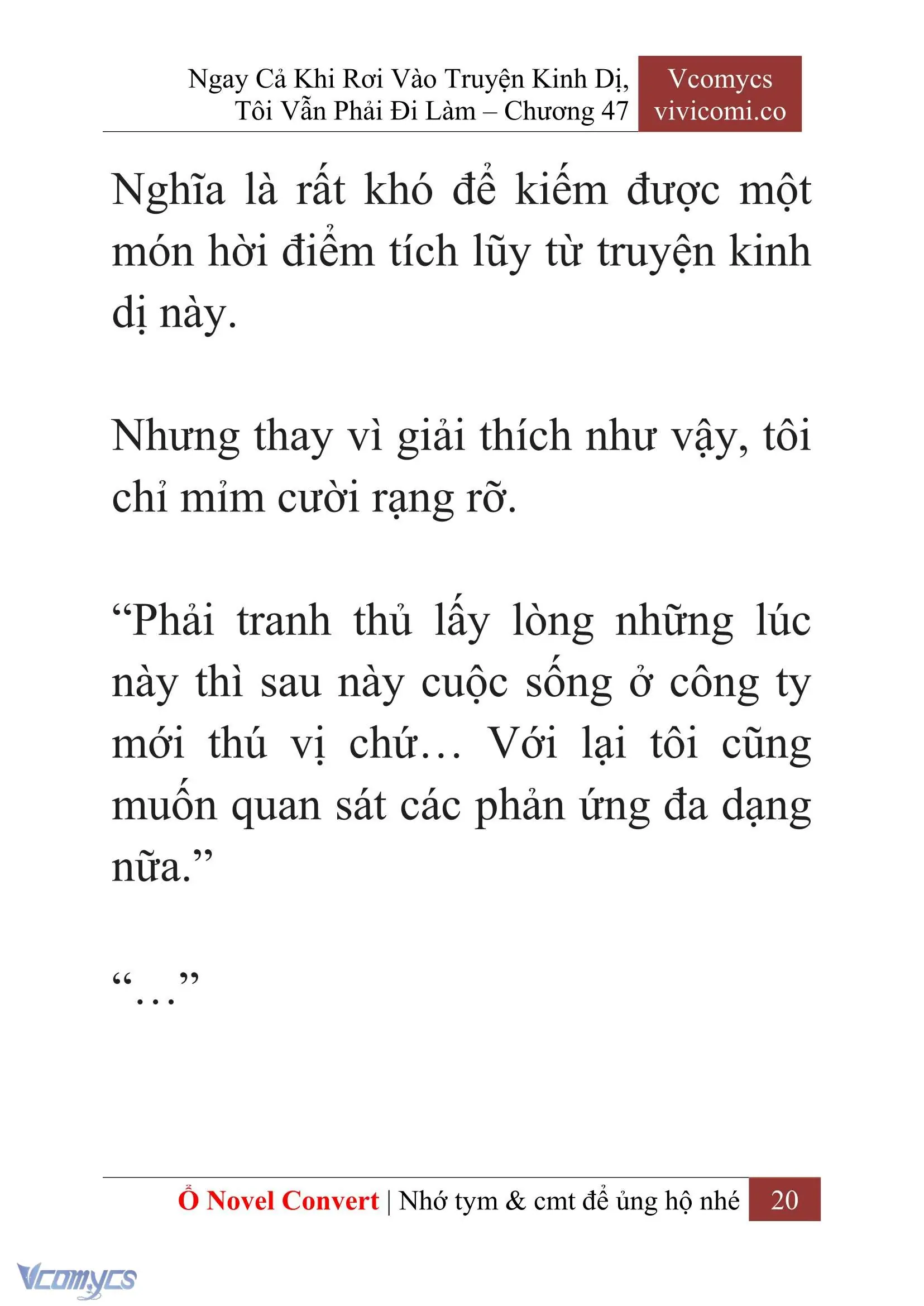 [Novel] Ngay Cả Khi Rơi Vào Truyện Kinh Dị, Tôi Vẫn Phải Đi Làm Chapter 47 - Trang 23