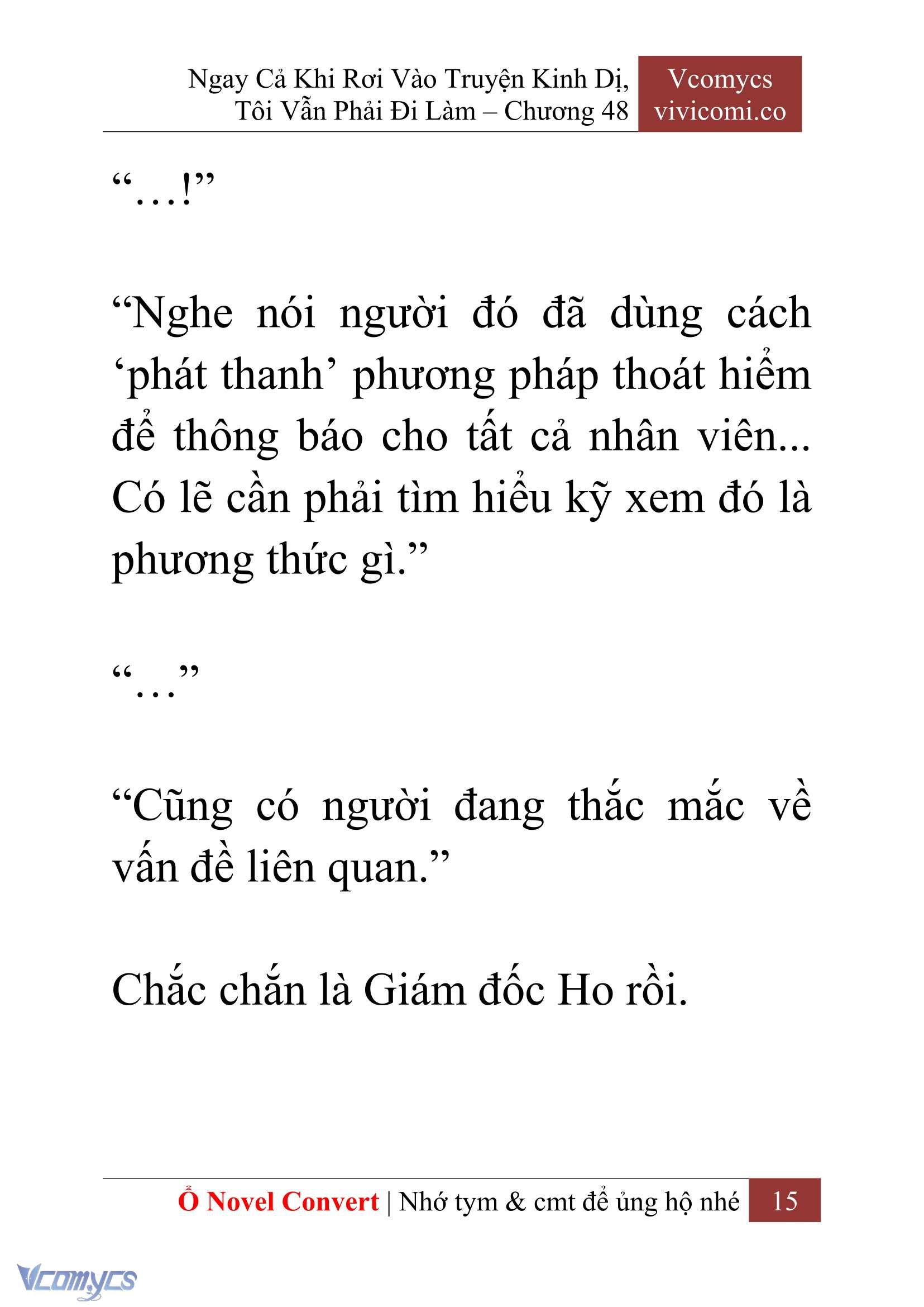 [Novel] Ngay Cả Khi Rơi Vào Truyện Kinh Dị, Tôi Vẫn Phải Đi Làm Chapter 48 - Trang 18
