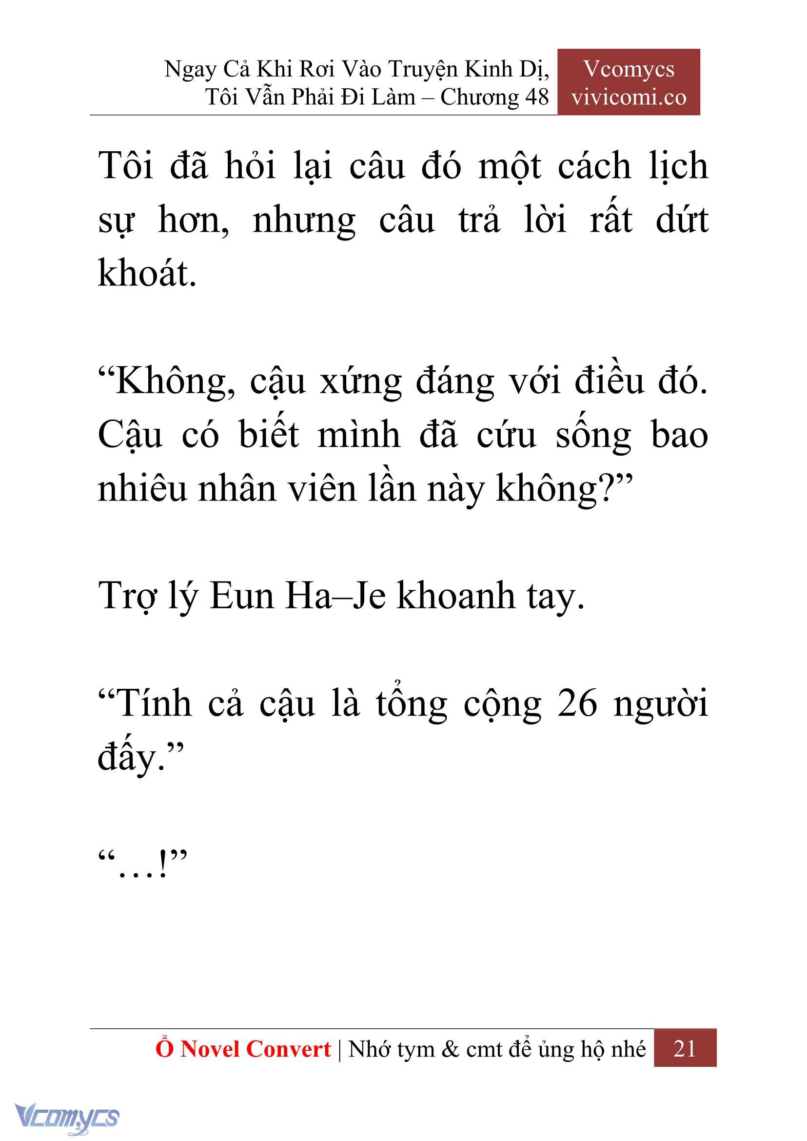 [Novel] Ngay Cả Khi Rơi Vào Truyện Kinh Dị, Tôi Vẫn Phải Đi Làm Chapter 48 - Trang 24