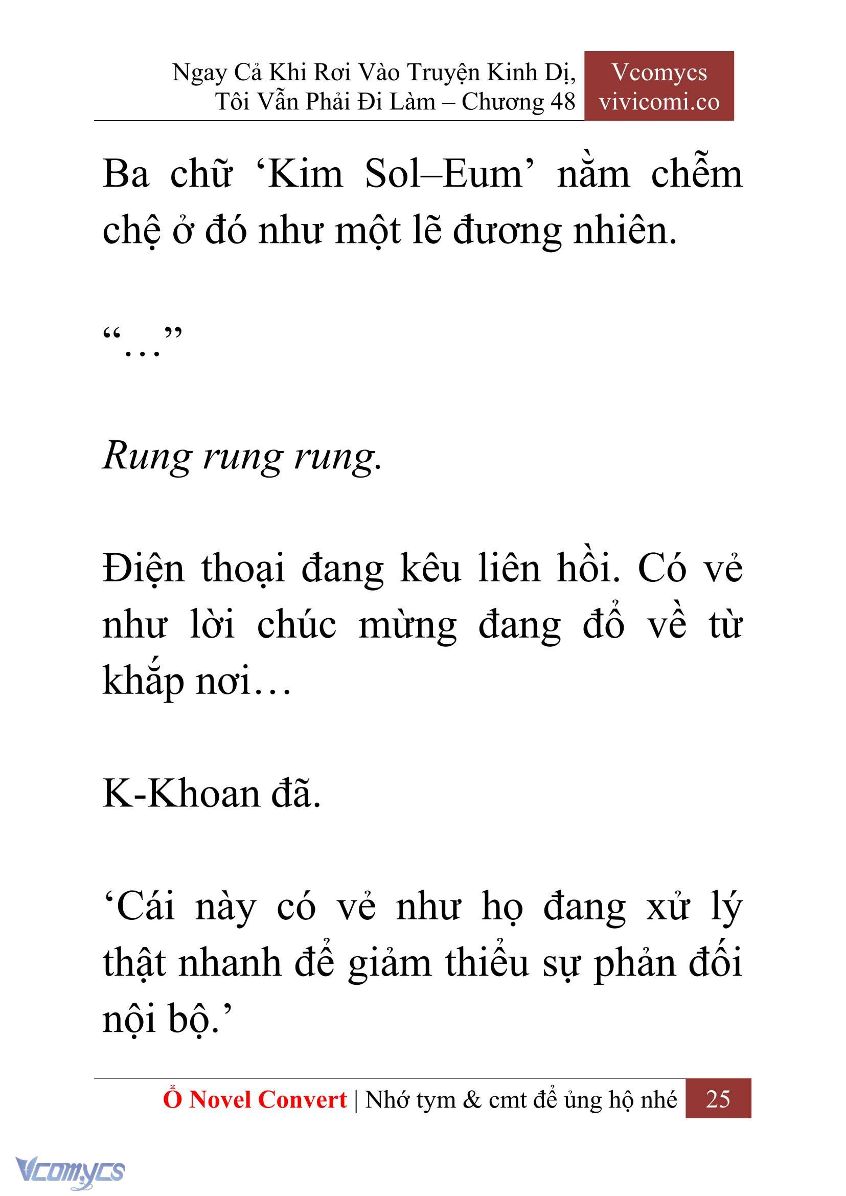 [Novel] Ngay Cả Khi Rơi Vào Truyện Kinh Dị, Tôi Vẫn Phải Đi Làm Chapter 48 - Trang 28
