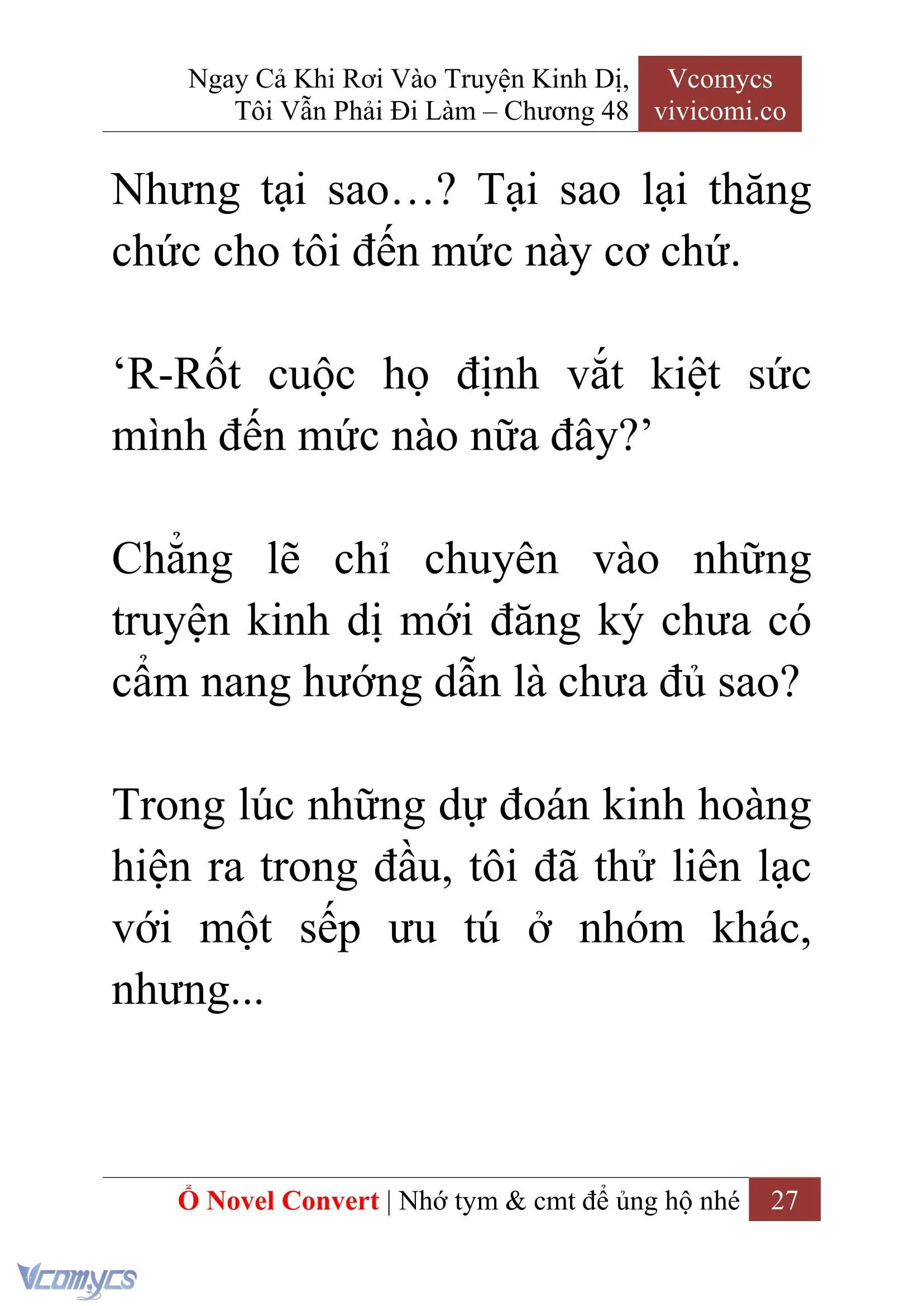 [Novel] Ngay Cả Khi Rơi Vào Truyện Kinh Dị, Tôi Vẫn Phải Đi Làm Chapter 48 - Trang 30