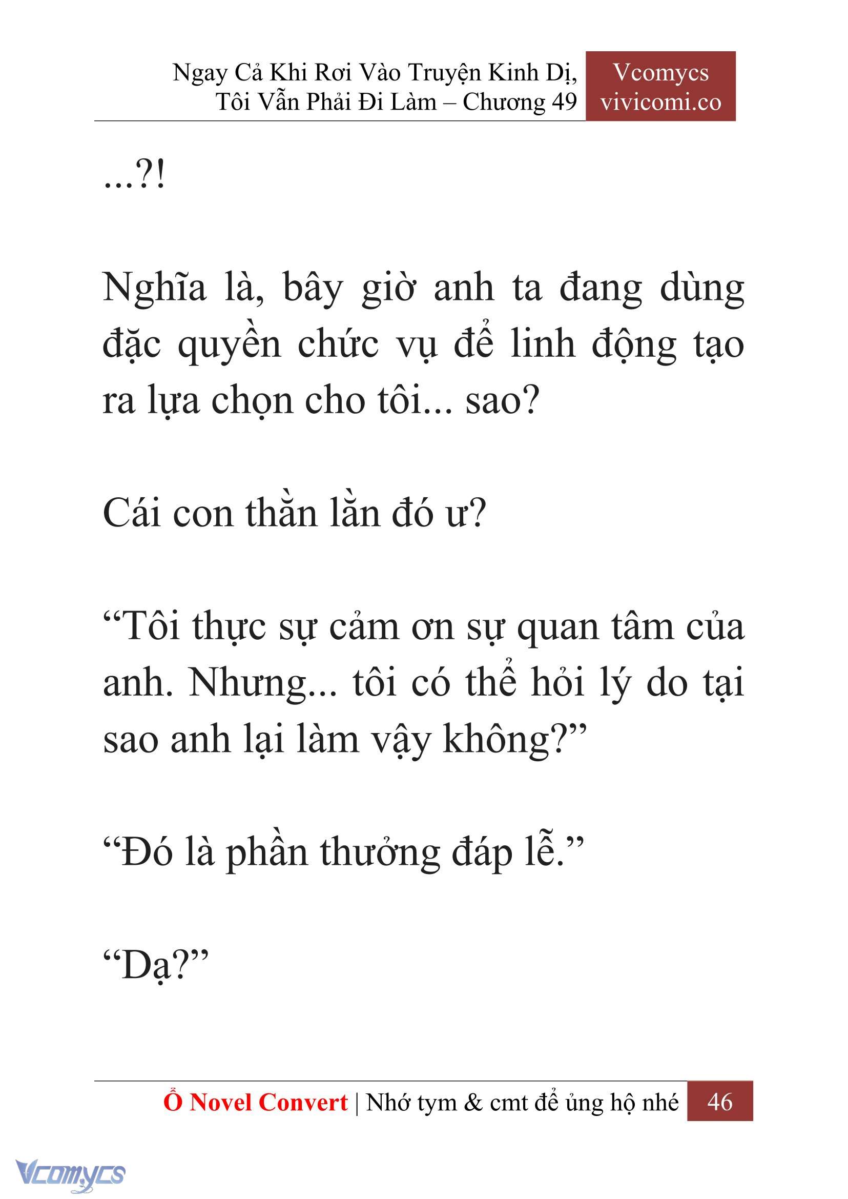 [Novel] Ngay Cả Khi Rơi Vào Truyện Kinh Dị, Tôi Vẫn Phải Đi Làm Chapter 49 - Trang 49