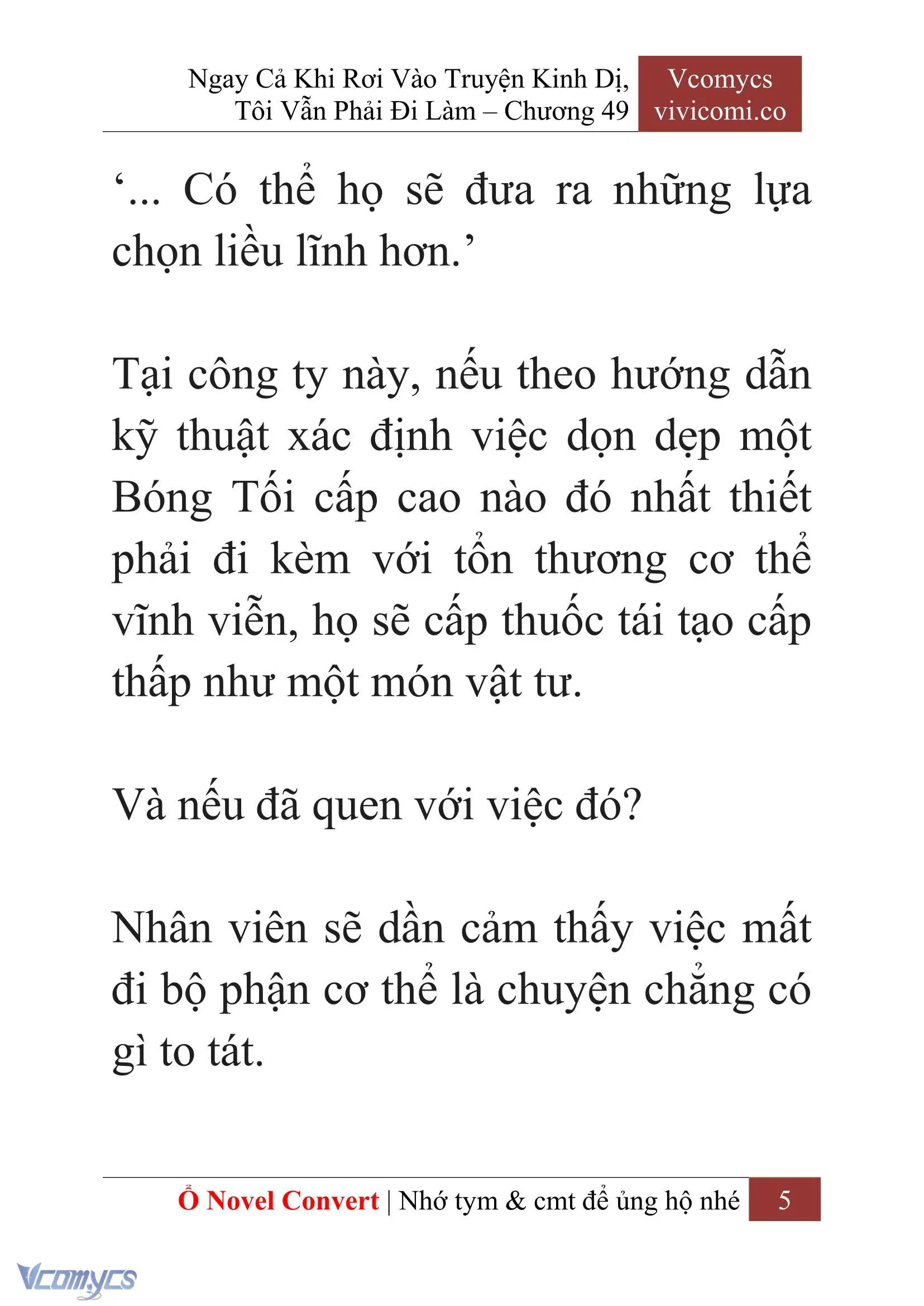 [Novel] Ngay Cả Khi Rơi Vào Truyện Kinh Dị, Tôi Vẫn Phải Đi Làm Chapter 49 - Trang 8