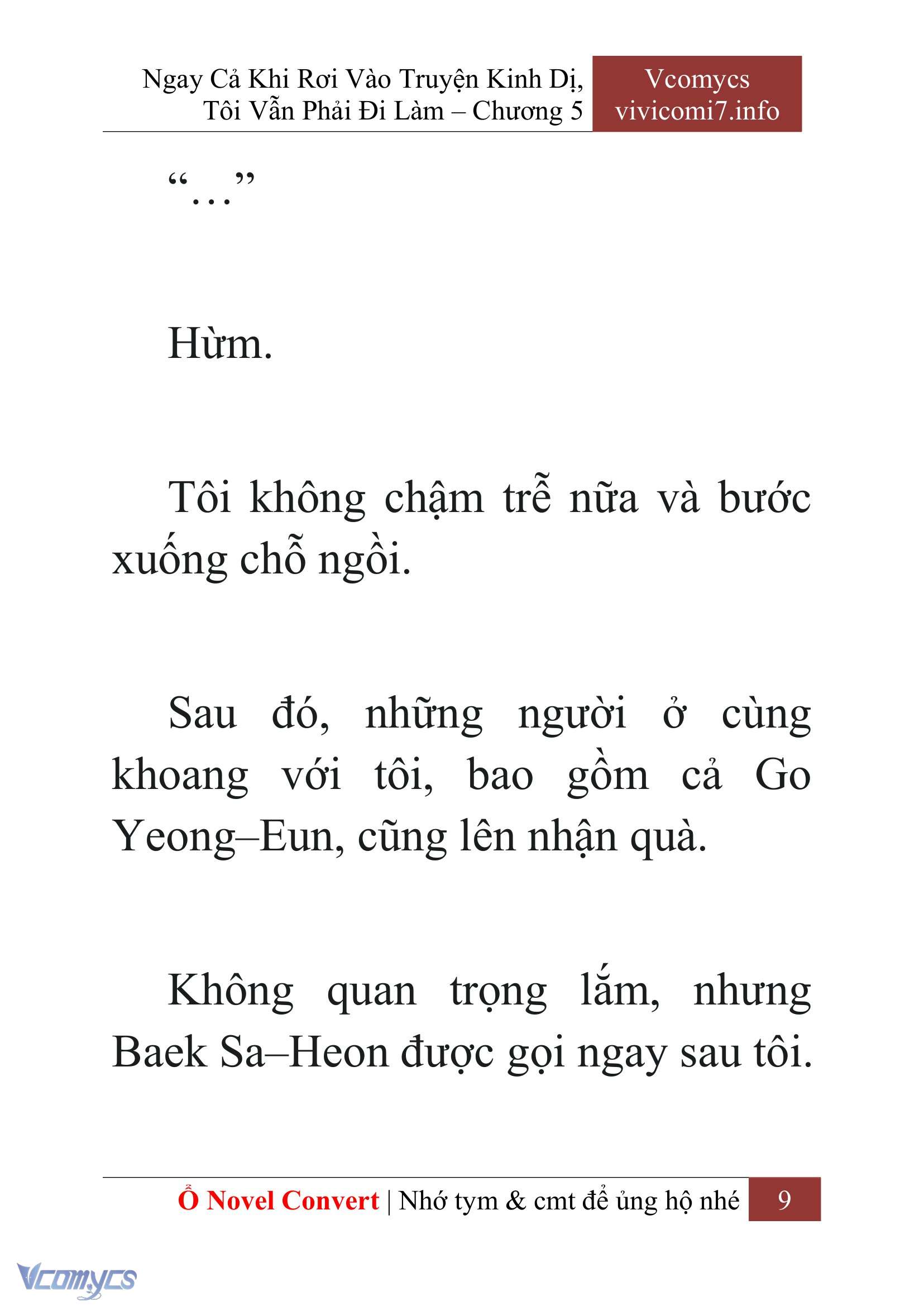 [Novel] Ngay Cả Khi Rơi Vào Truyện Kinh Dị, Tôi Vẫn Phải Đi Làm Chapter 5 - Trang 12