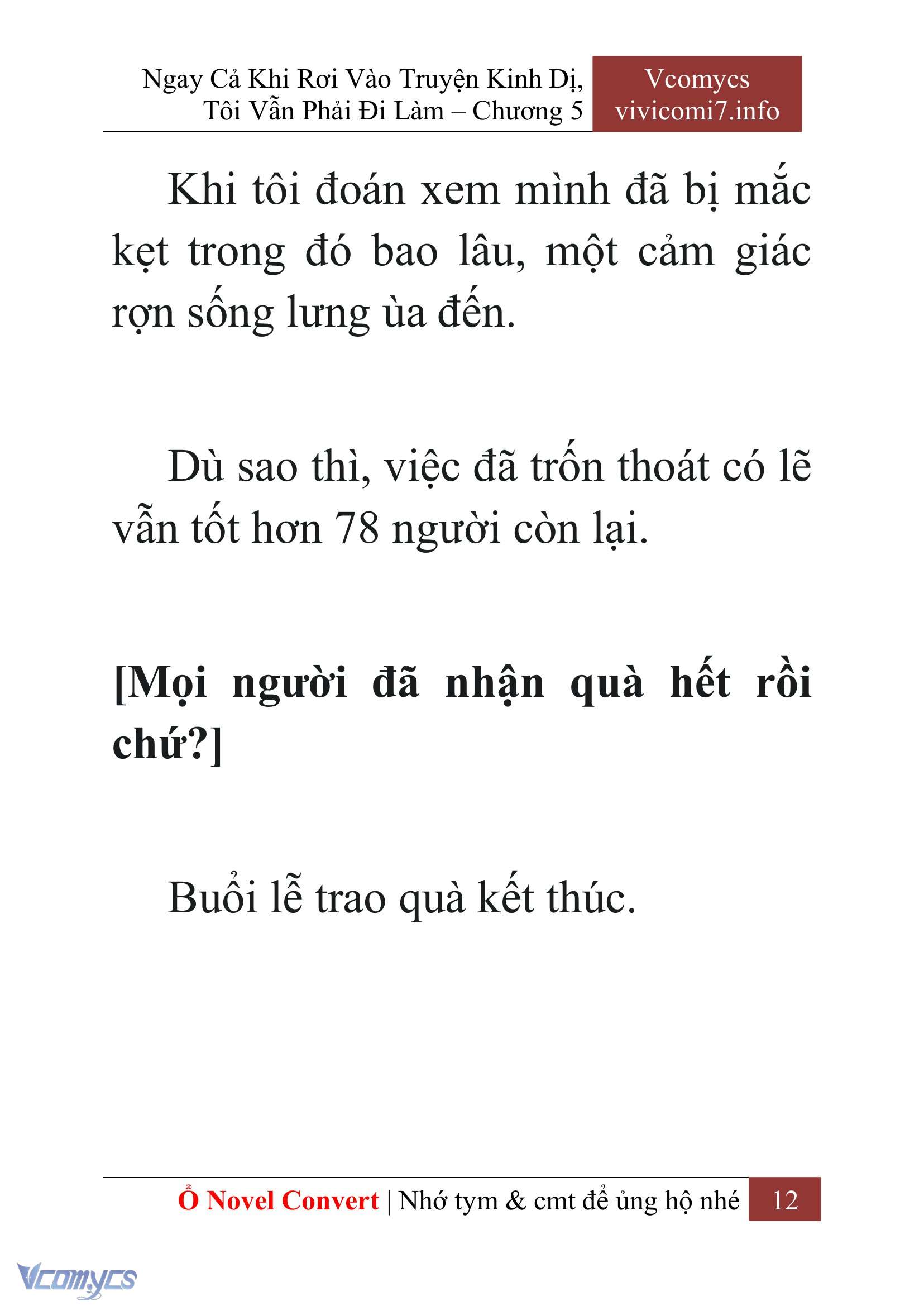 [Novel] Ngay Cả Khi Rơi Vào Truyện Kinh Dị, Tôi Vẫn Phải Đi Làm Chapter 5 - Trang 15