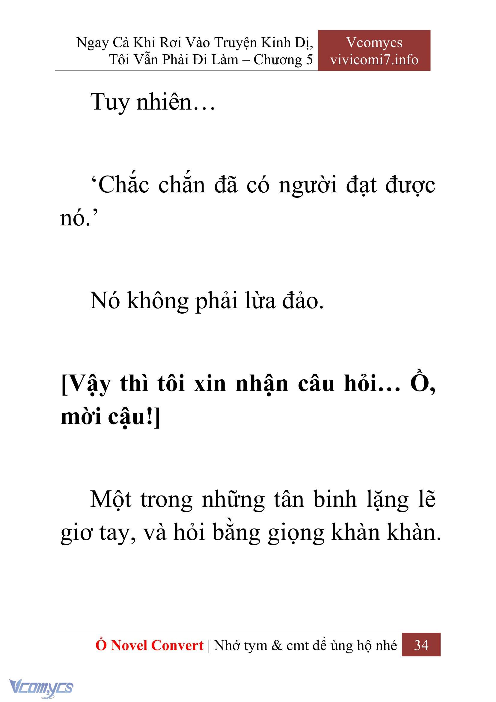 [Novel] Ngay Cả Khi Rơi Vào Truyện Kinh Dị, Tôi Vẫn Phải Đi Làm Chapter 5 - Trang 37