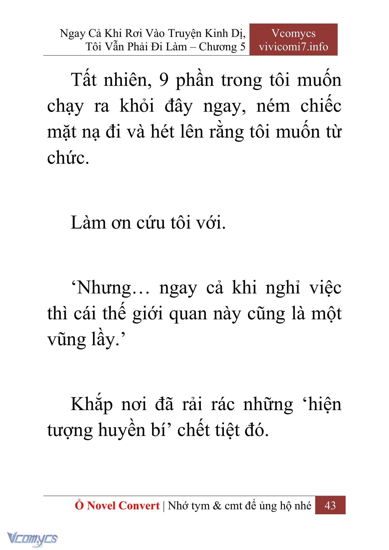 [Novel] Ngay Cả Khi Rơi Vào Truyện Kinh Dị, Tôi Vẫn Phải Đi Làm Chapter 5 - Trang 46