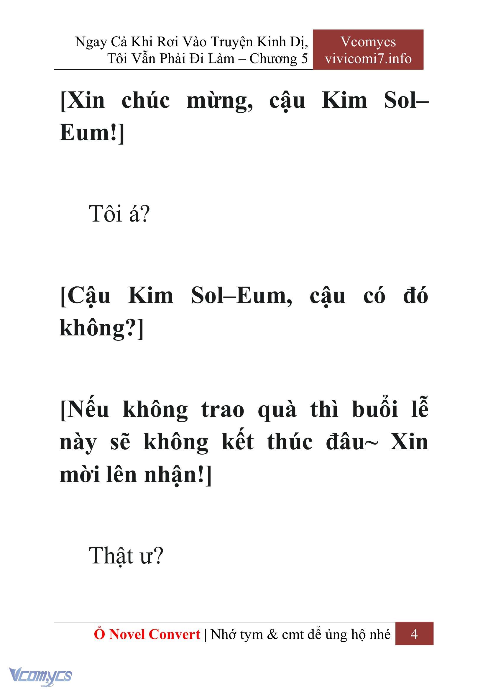 [Novel] Ngay Cả Khi Rơi Vào Truyện Kinh Dị, Tôi Vẫn Phải Đi Làm Chapter 5 - Trang 7