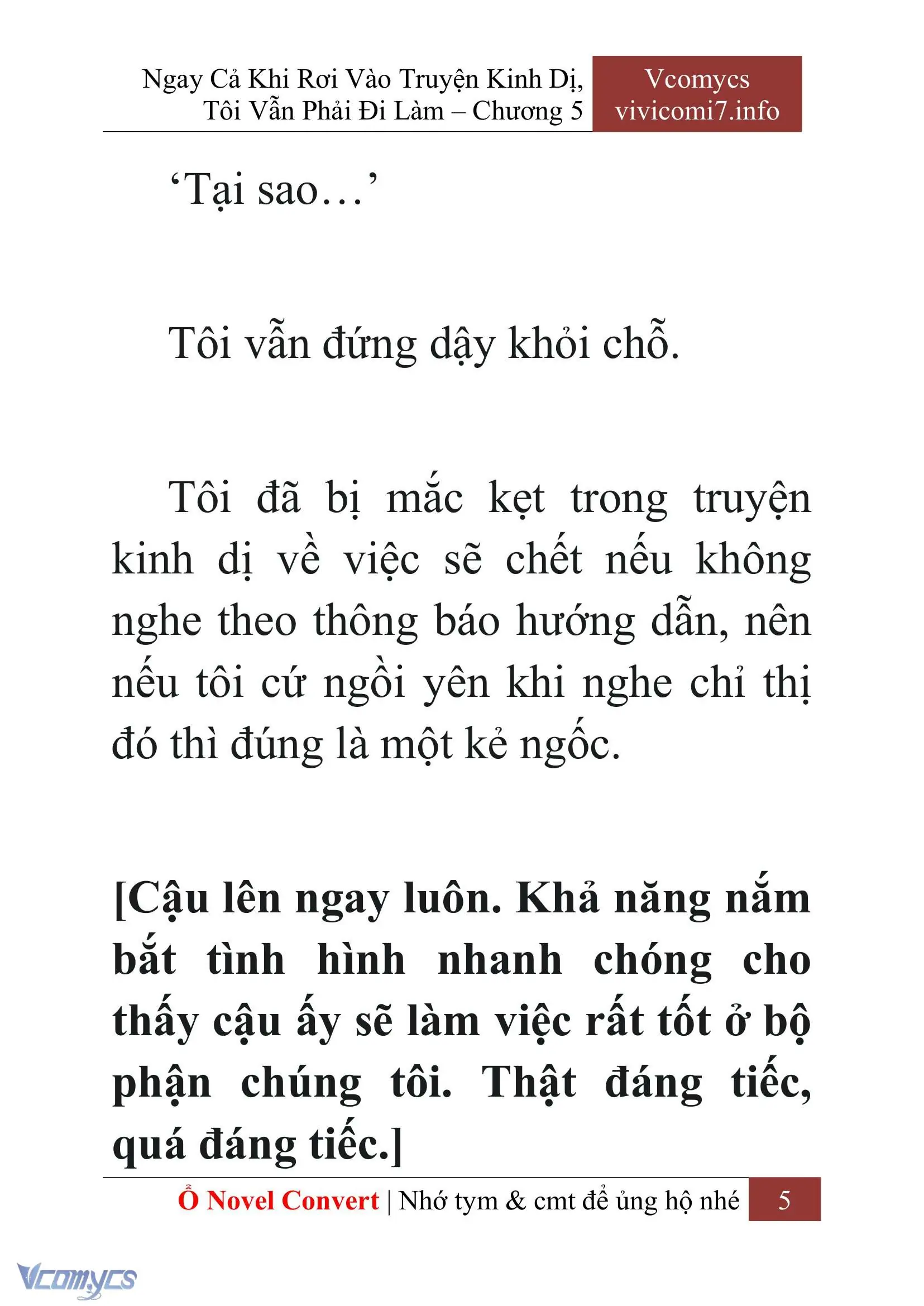 [Novel] Ngay Cả Khi Rơi Vào Truyện Kinh Dị, Tôi Vẫn Phải Đi Làm Chapter 5 - Trang 8