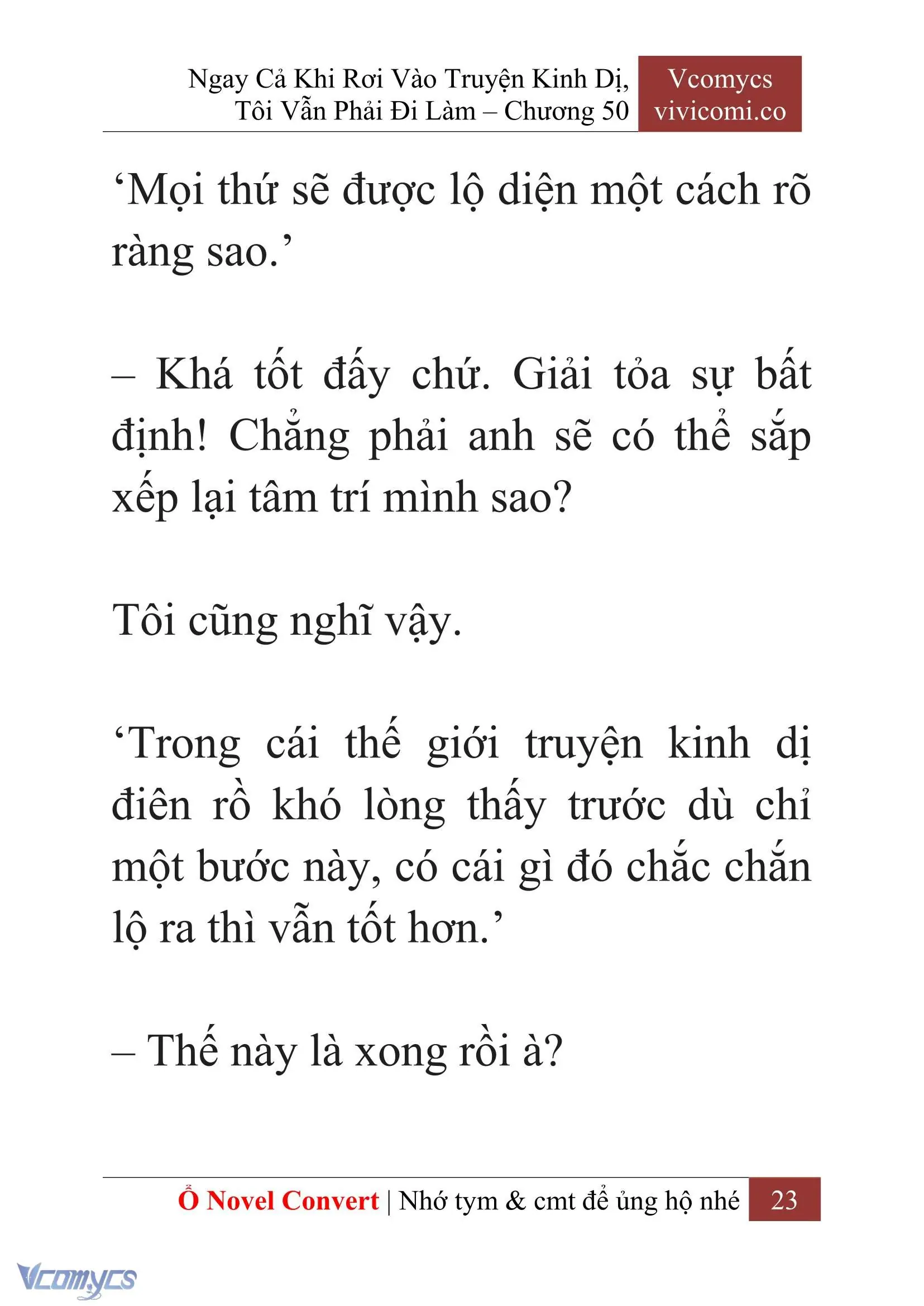 [Novel] Ngay Cả Khi Rơi Vào Truyện Kinh Dị, Tôi Vẫn Phải Đi Làm Chapter 50 - Trang 26
