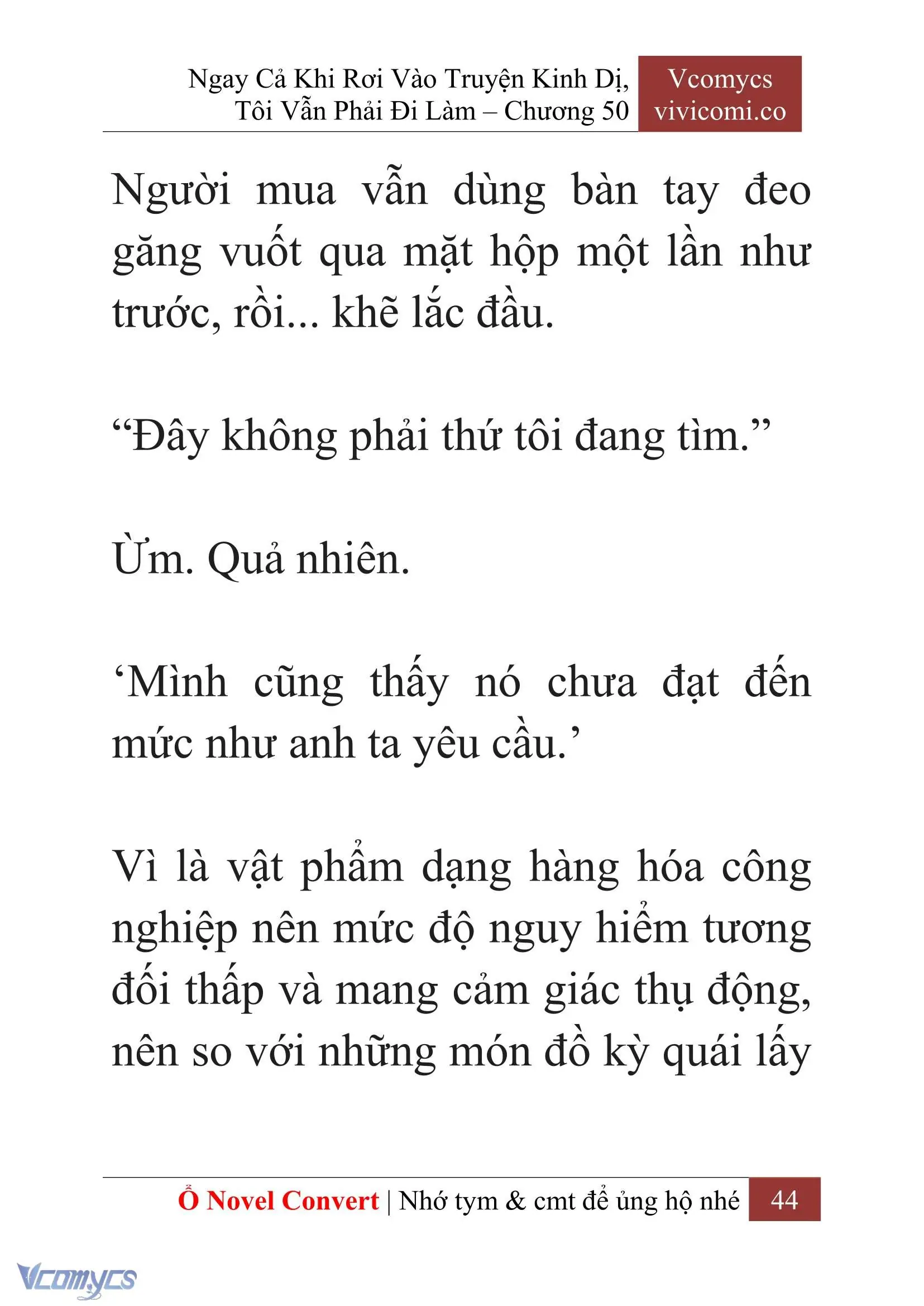 [Novel] Ngay Cả Khi Rơi Vào Truyện Kinh Dị, Tôi Vẫn Phải Đi Làm Chapter 50 - Trang 47