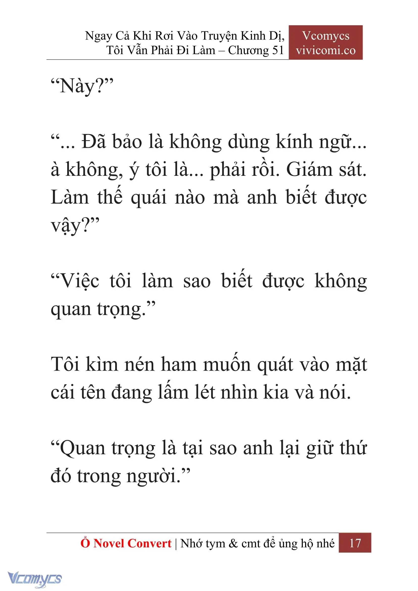 [Novel] Ngay Cả Khi Rơi Vào Truyện Kinh Dị, Tôi Vẫn Phải Đi Làm Chapter 51 - Trang 20