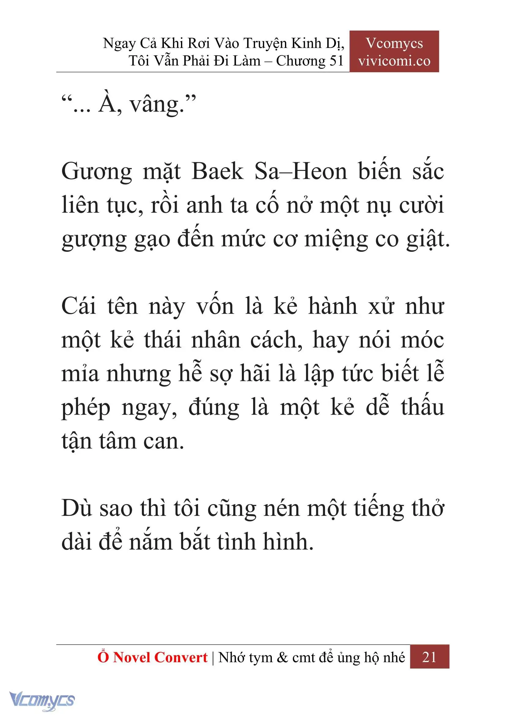 [Novel] Ngay Cả Khi Rơi Vào Truyện Kinh Dị, Tôi Vẫn Phải Đi Làm Chapter 51 - Trang 24