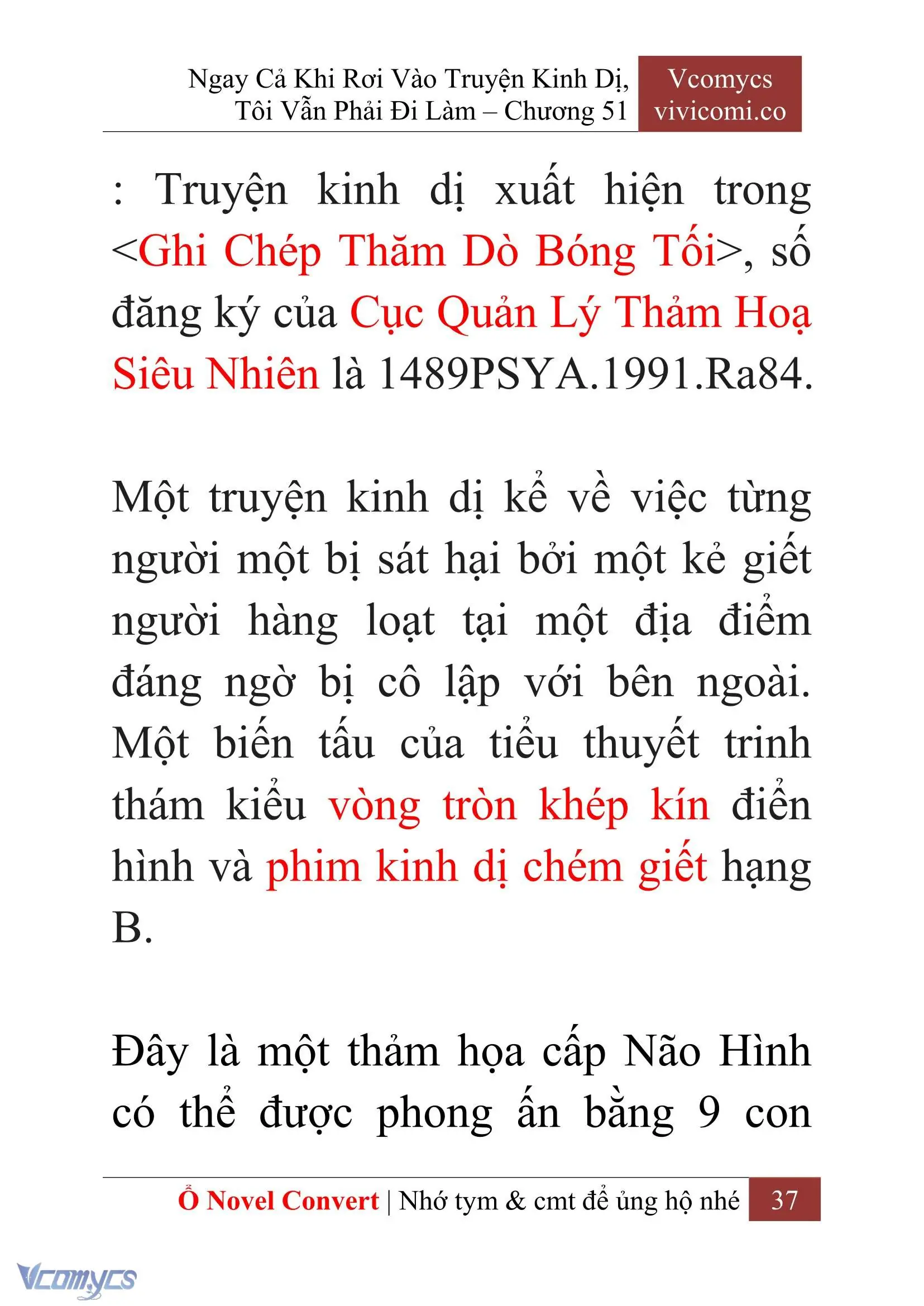 [Novel] Ngay Cả Khi Rơi Vào Truyện Kinh Dị, Tôi Vẫn Phải Đi Làm Chapter 51 - Trang 40