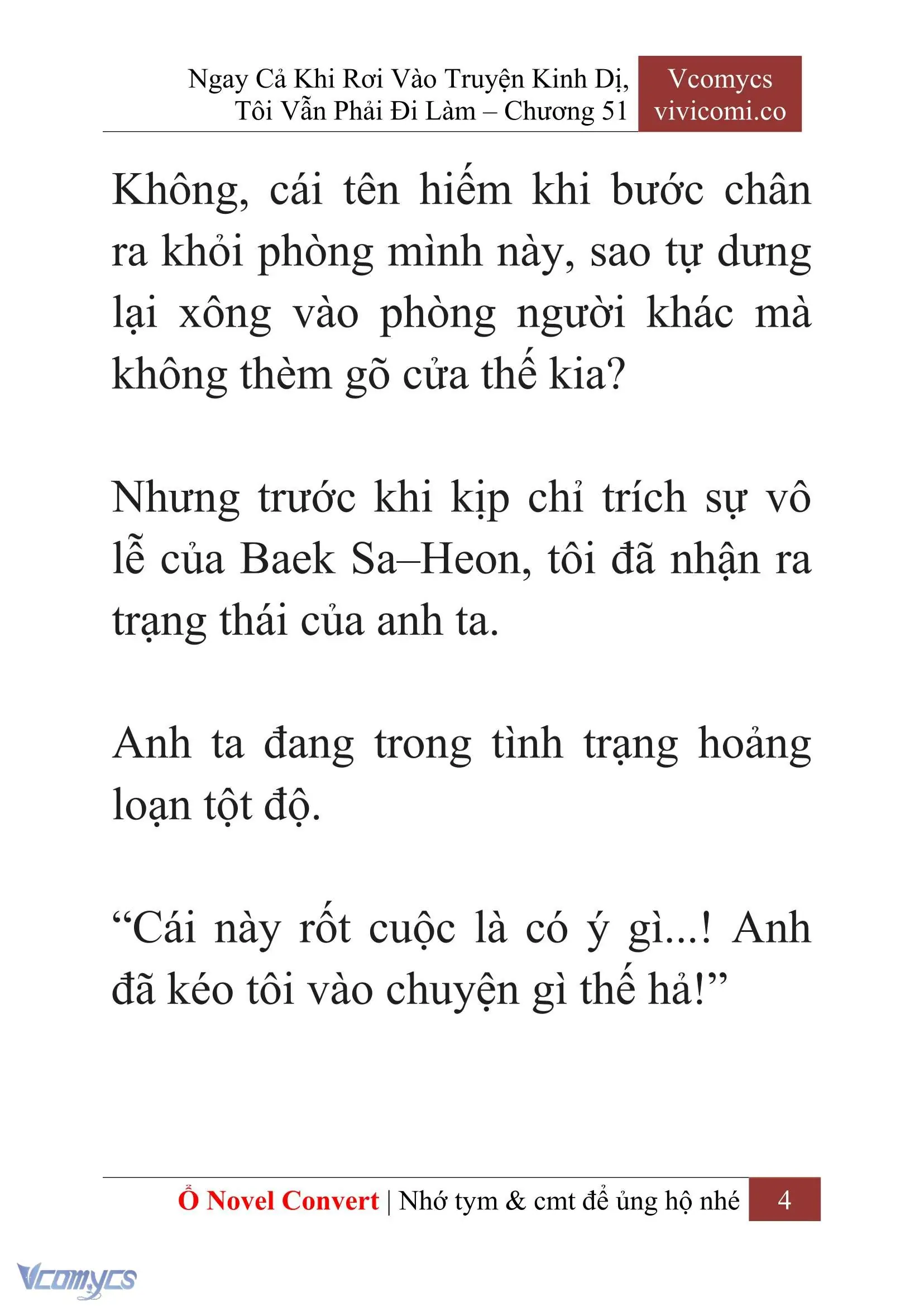 [Novel] Ngay Cả Khi Rơi Vào Truyện Kinh Dị, Tôi Vẫn Phải Đi Làm Chapter 51 - Trang 7