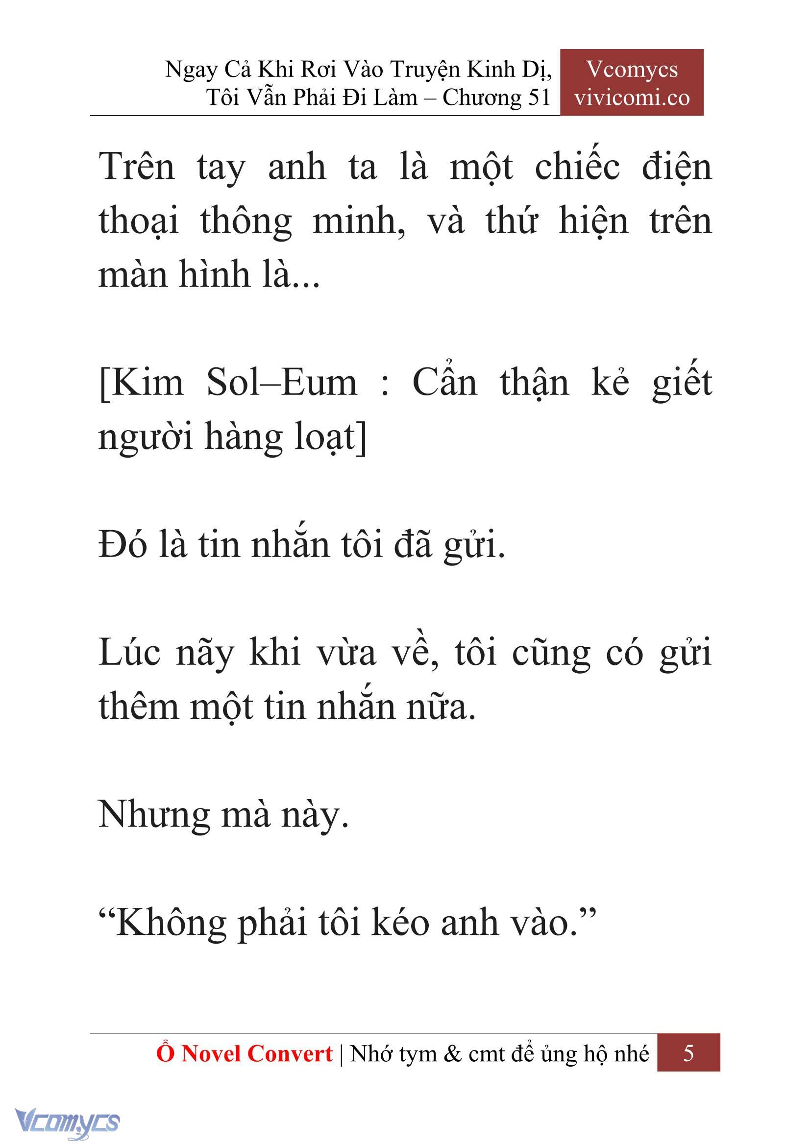 [Novel] Ngay Cả Khi Rơi Vào Truyện Kinh Dị, Tôi Vẫn Phải Đi Làm Chapter 51 - Trang 8