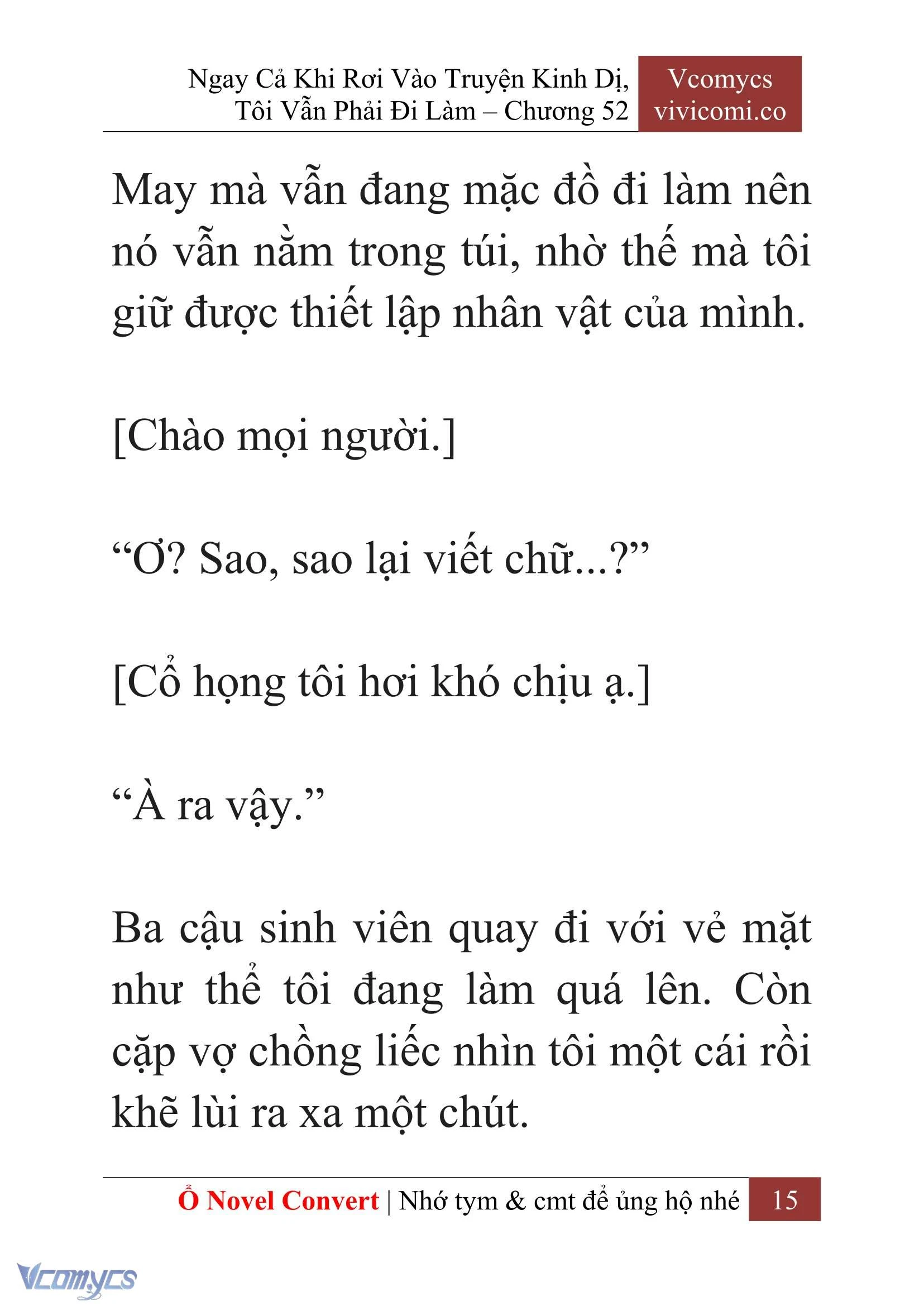 [Novel] Ngay Cả Khi Rơi Vào Truyện Kinh Dị, Tôi Vẫn Phải Đi Làm Chapter 52 - Trang 18