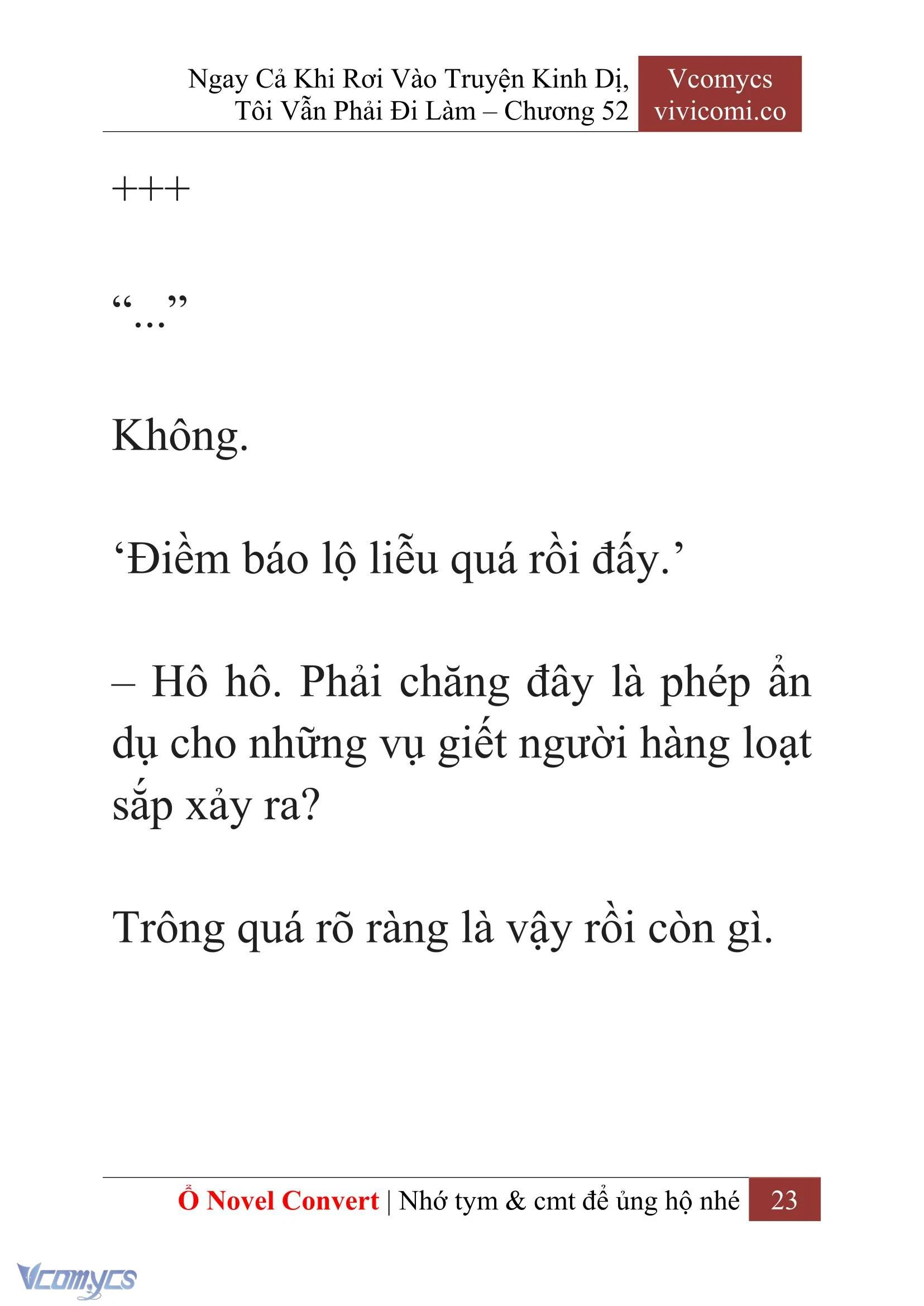 [Novel] Ngay Cả Khi Rơi Vào Truyện Kinh Dị, Tôi Vẫn Phải Đi Làm Chapter 52 - Trang 26