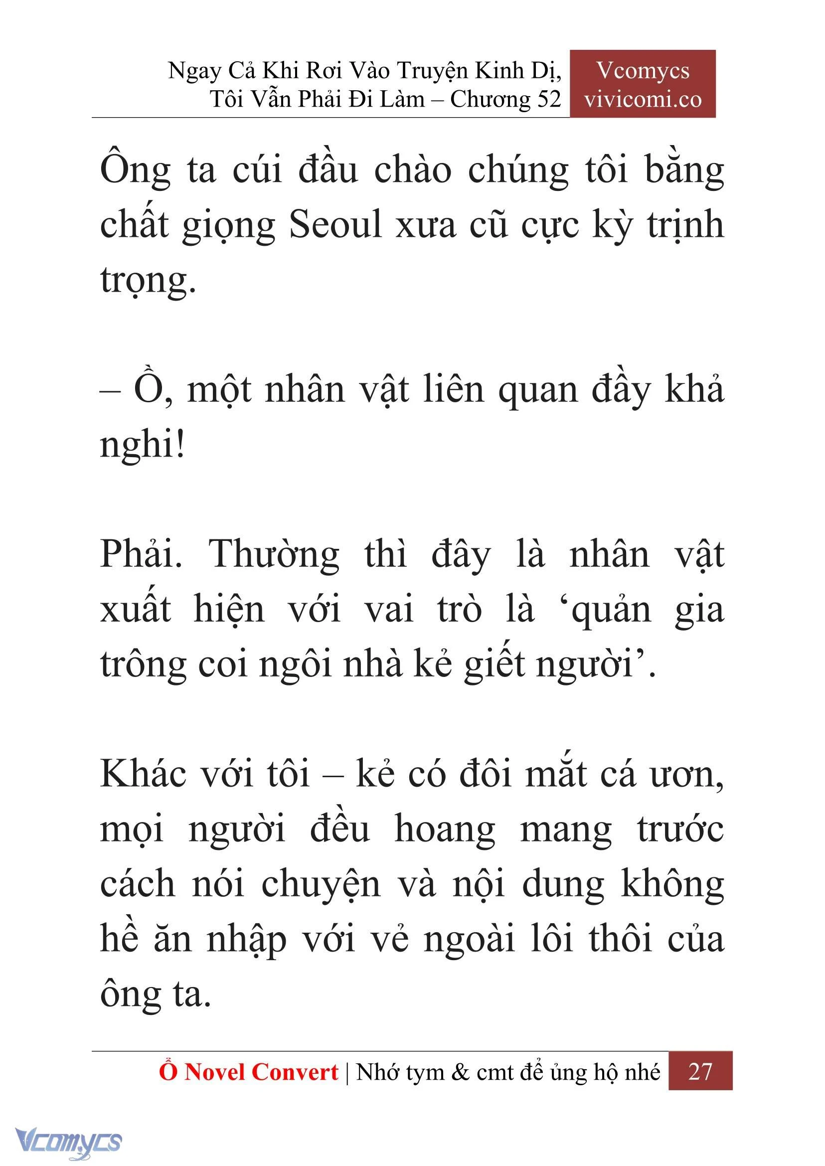 [Novel] Ngay Cả Khi Rơi Vào Truyện Kinh Dị, Tôi Vẫn Phải Đi Làm Chapter 52 - Trang 30