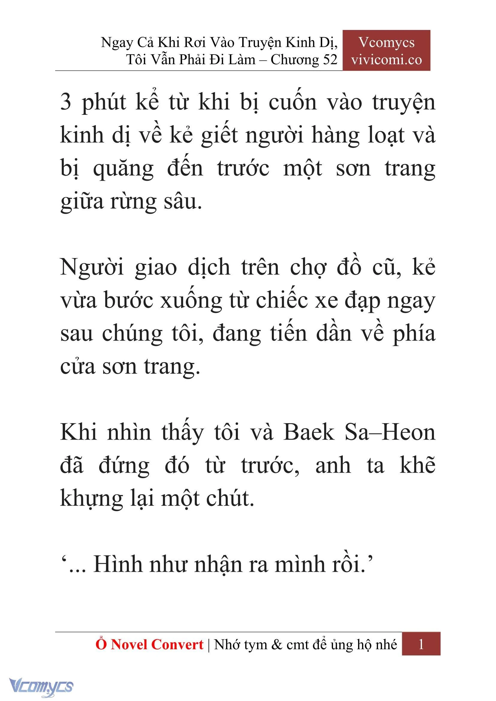 [Novel] Ngay Cả Khi Rơi Vào Truyện Kinh Dị, Tôi Vẫn Phải Đi Làm Chapter 52 - Trang 4
