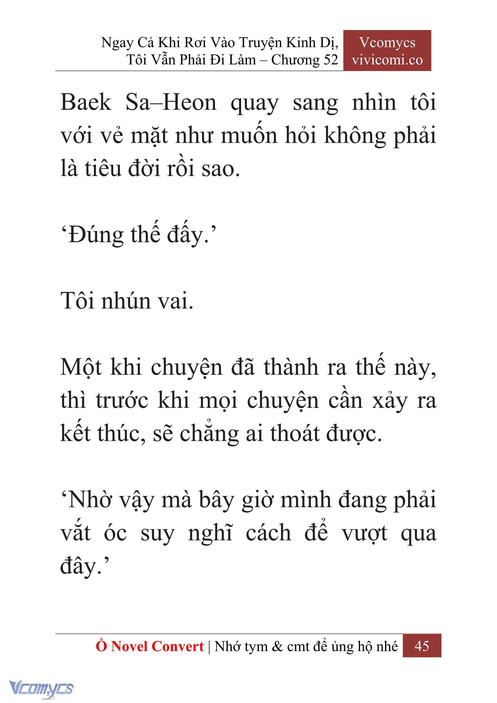 [Novel] Ngay Cả Khi Rơi Vào Truyện Kinh Dị, Tôi Vẫn Phải Đi Làm Chapter 52 - Trang 48
